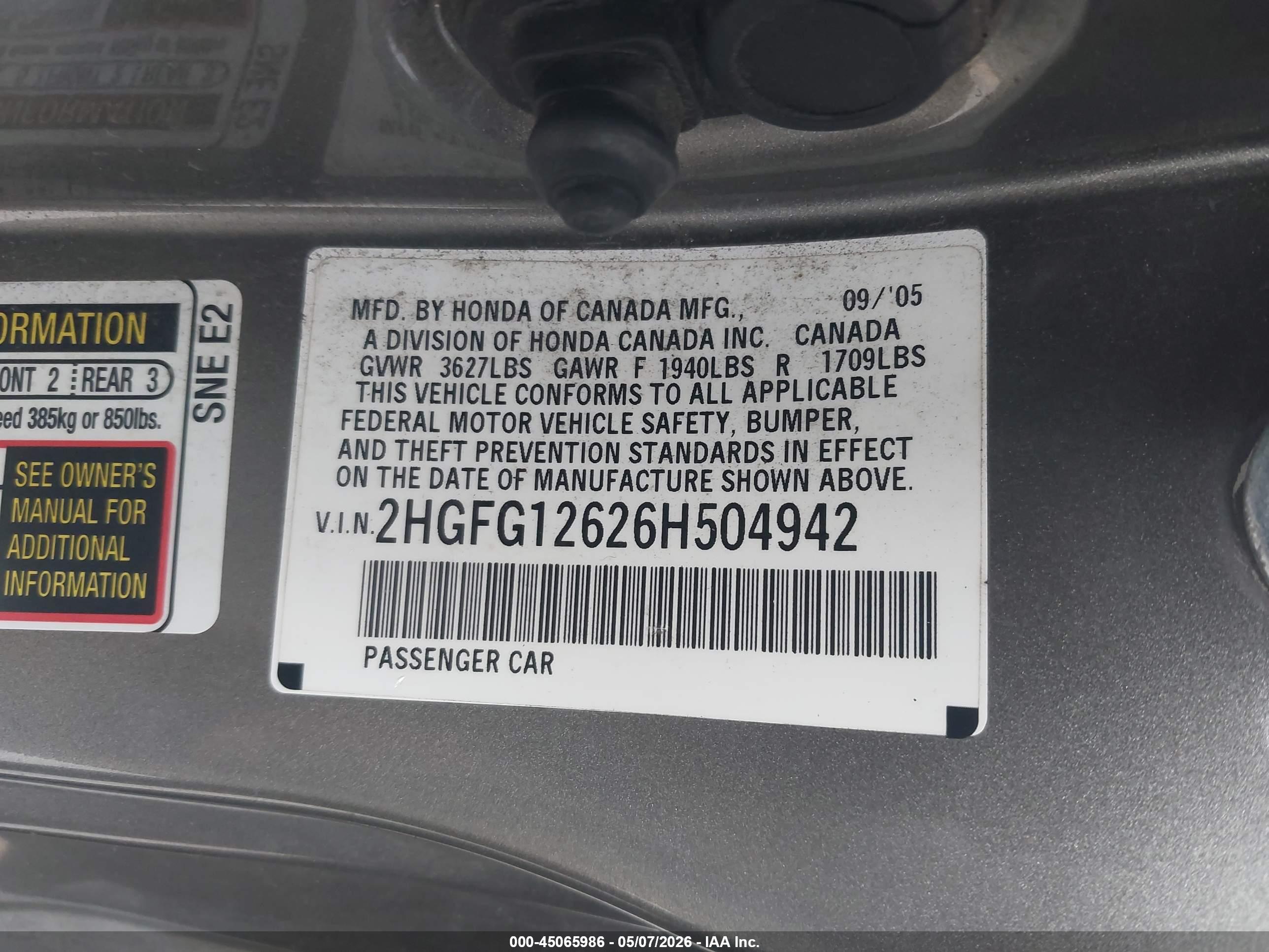 HONDA CIVIC image 9