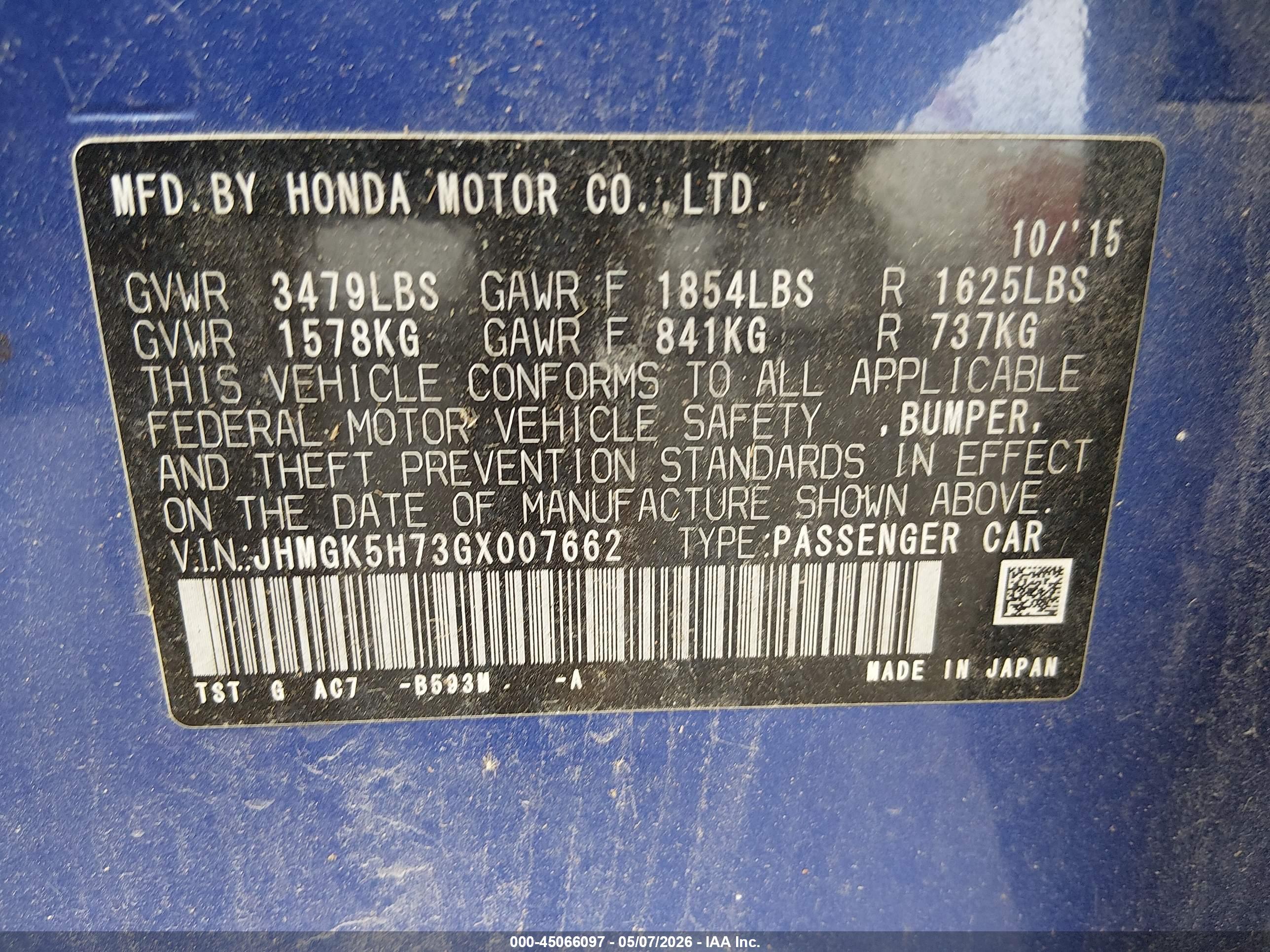 HONDA FIT image 9