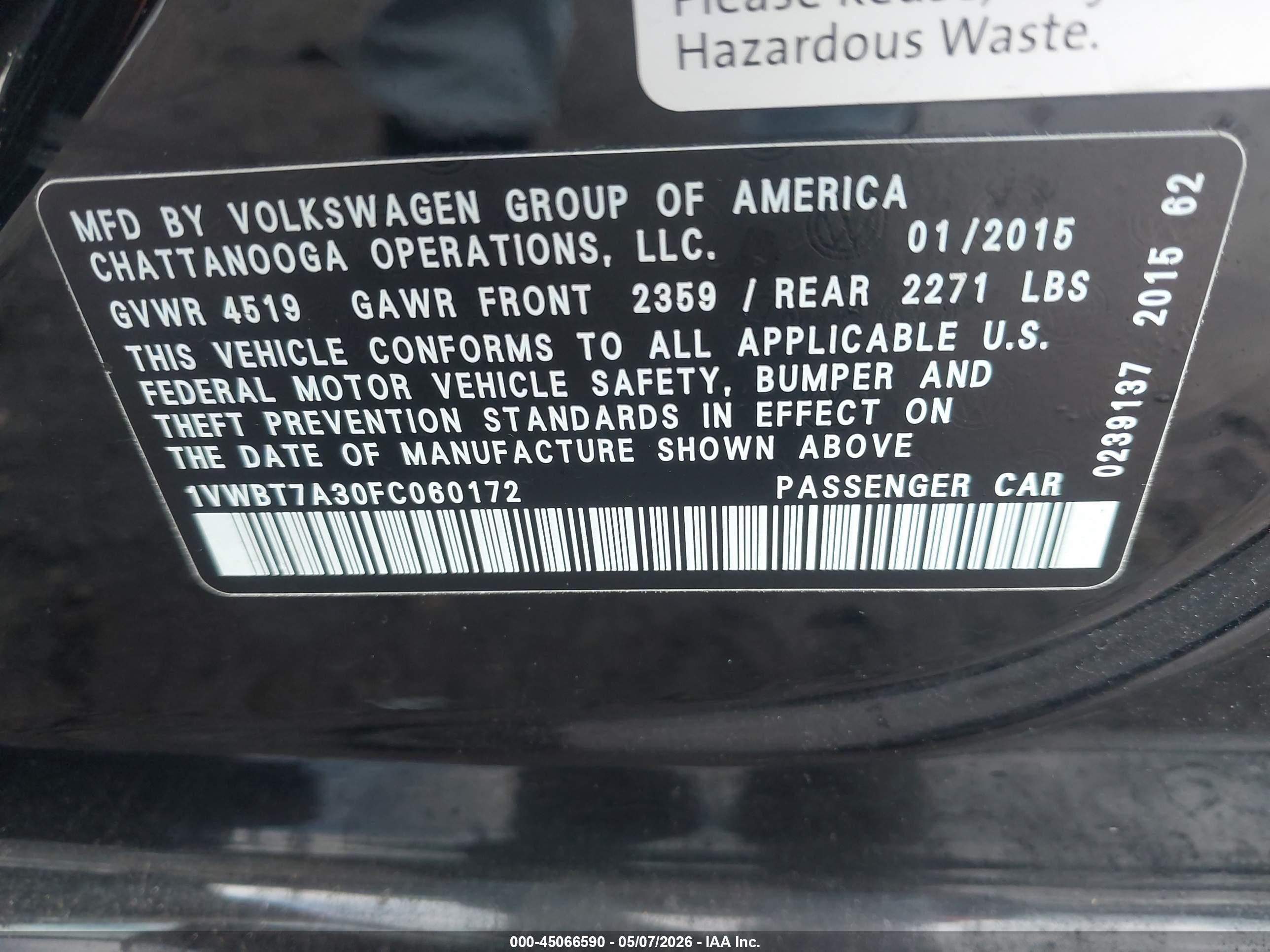 VOLKSWAGEN PASSAT image 9