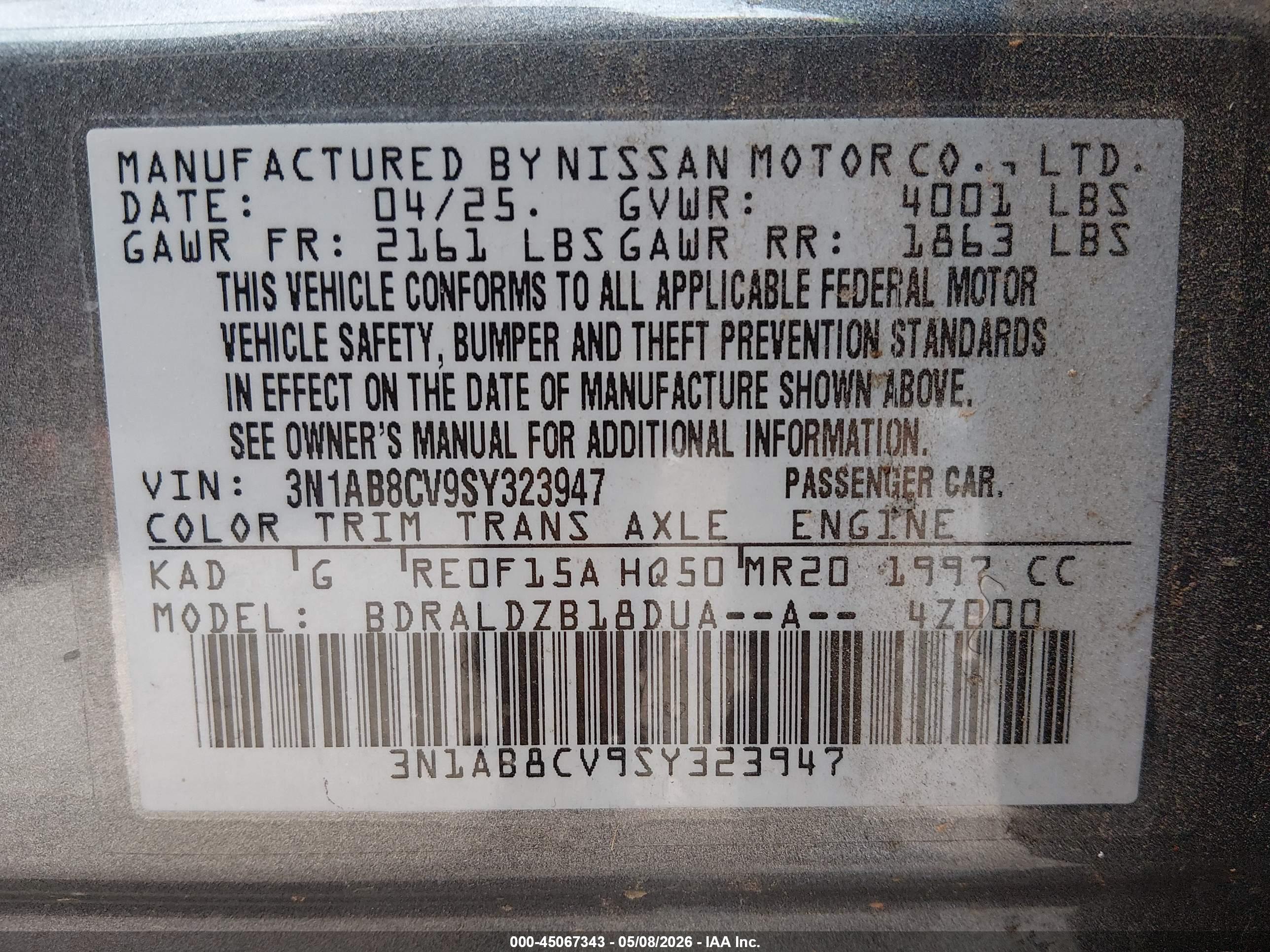 NISSAN SENTRA image 9