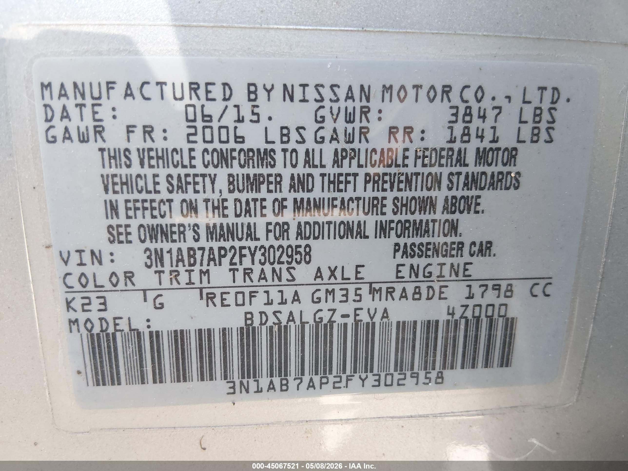 NISSAN SENTRA image 9