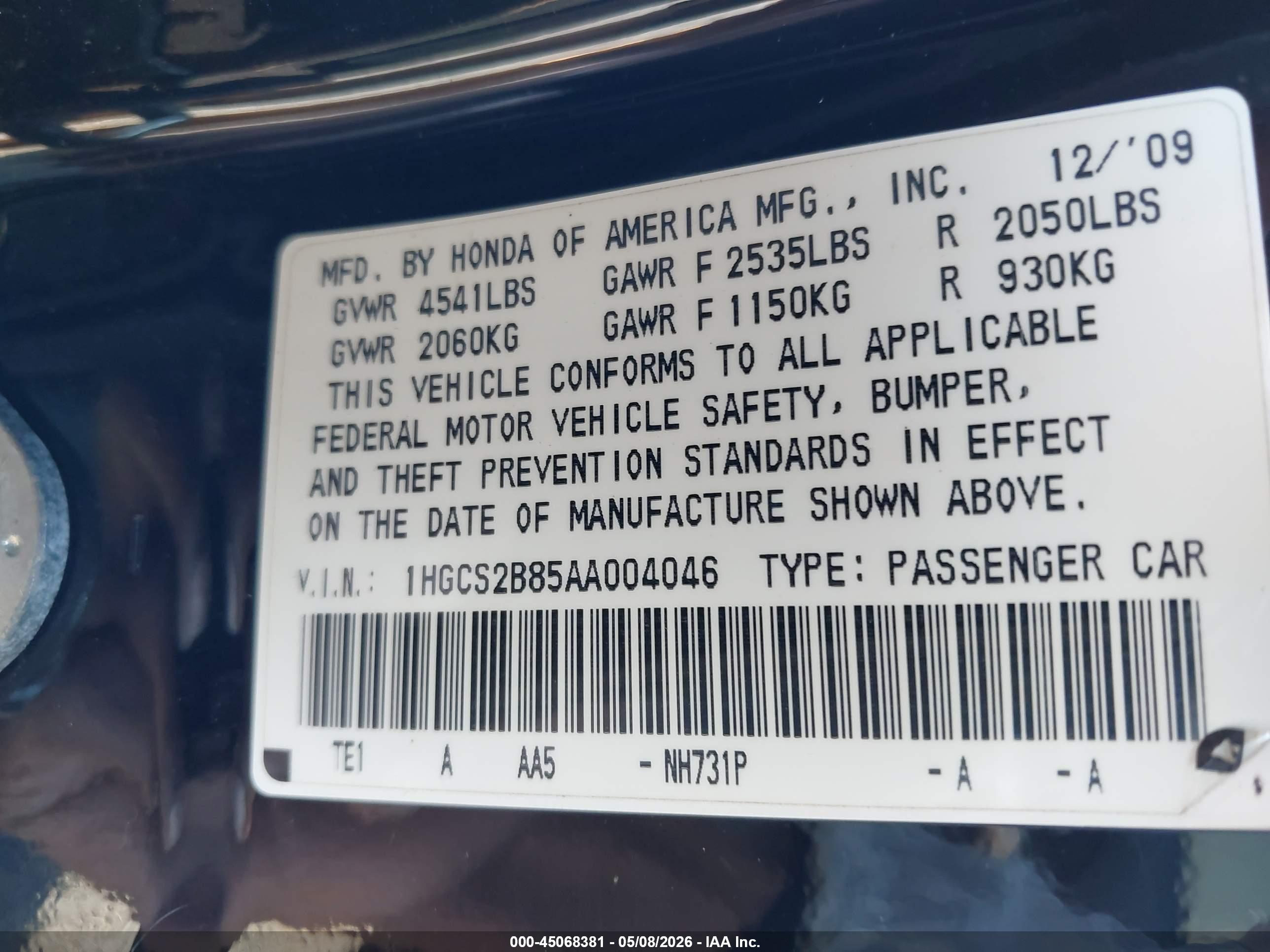 HONDA ACCORD image 9