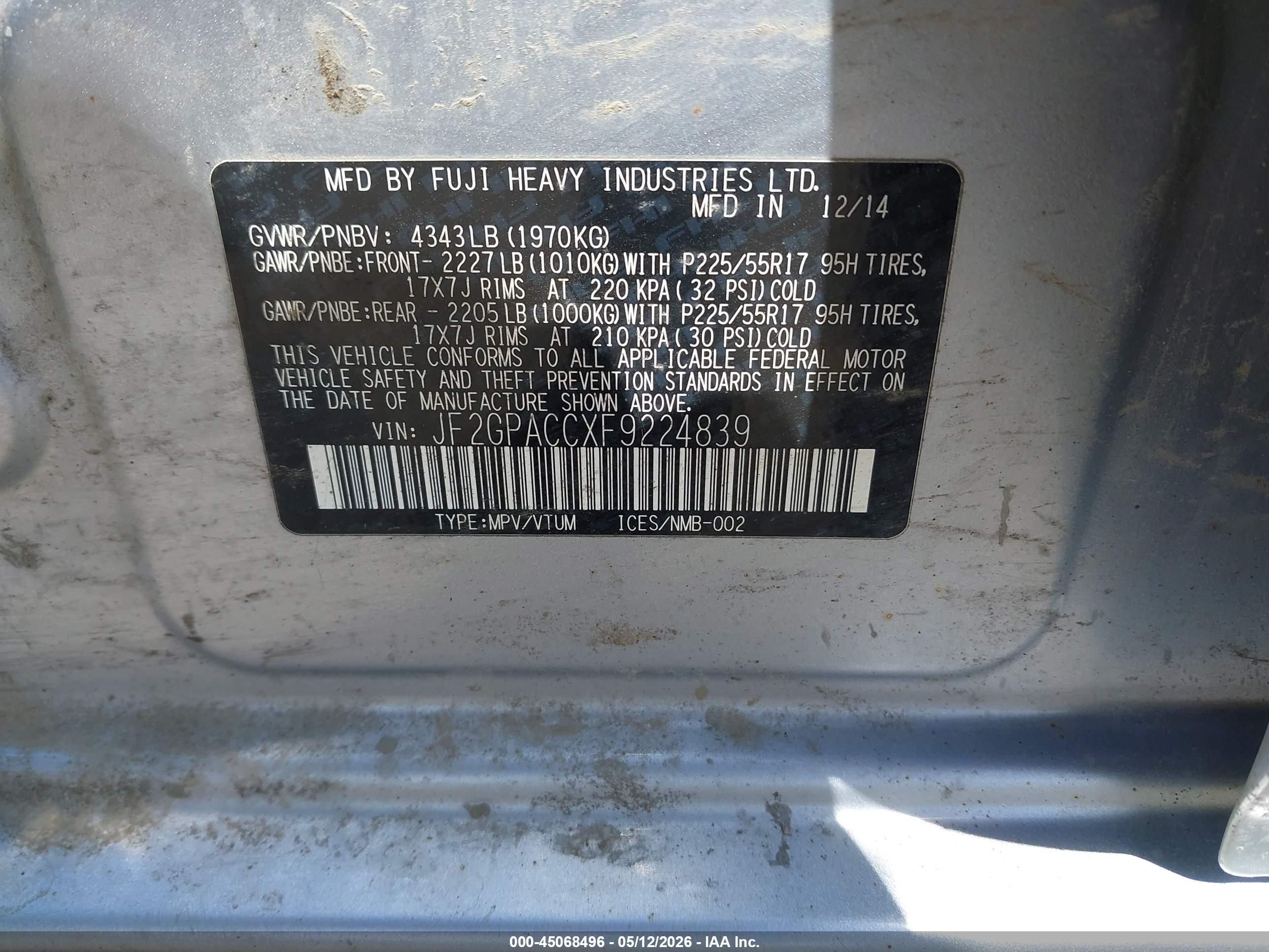 SUBARU XV image 9