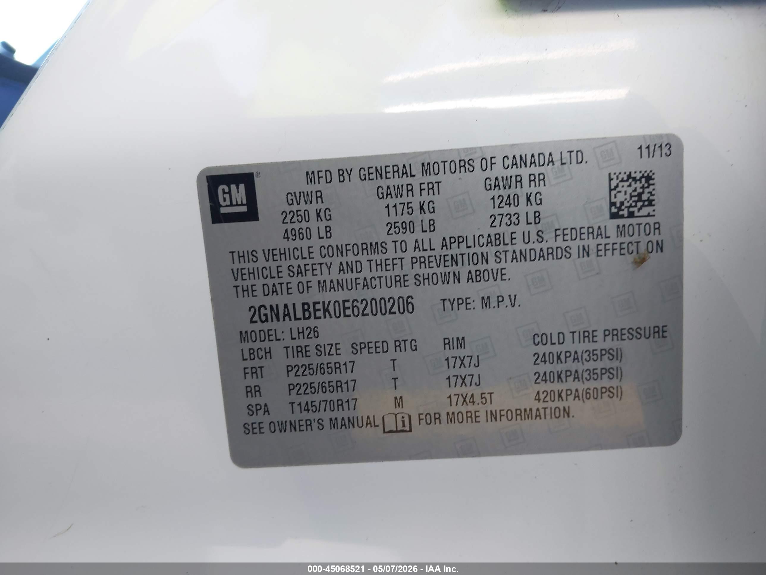 CHEVROLET EQUINOX image 9