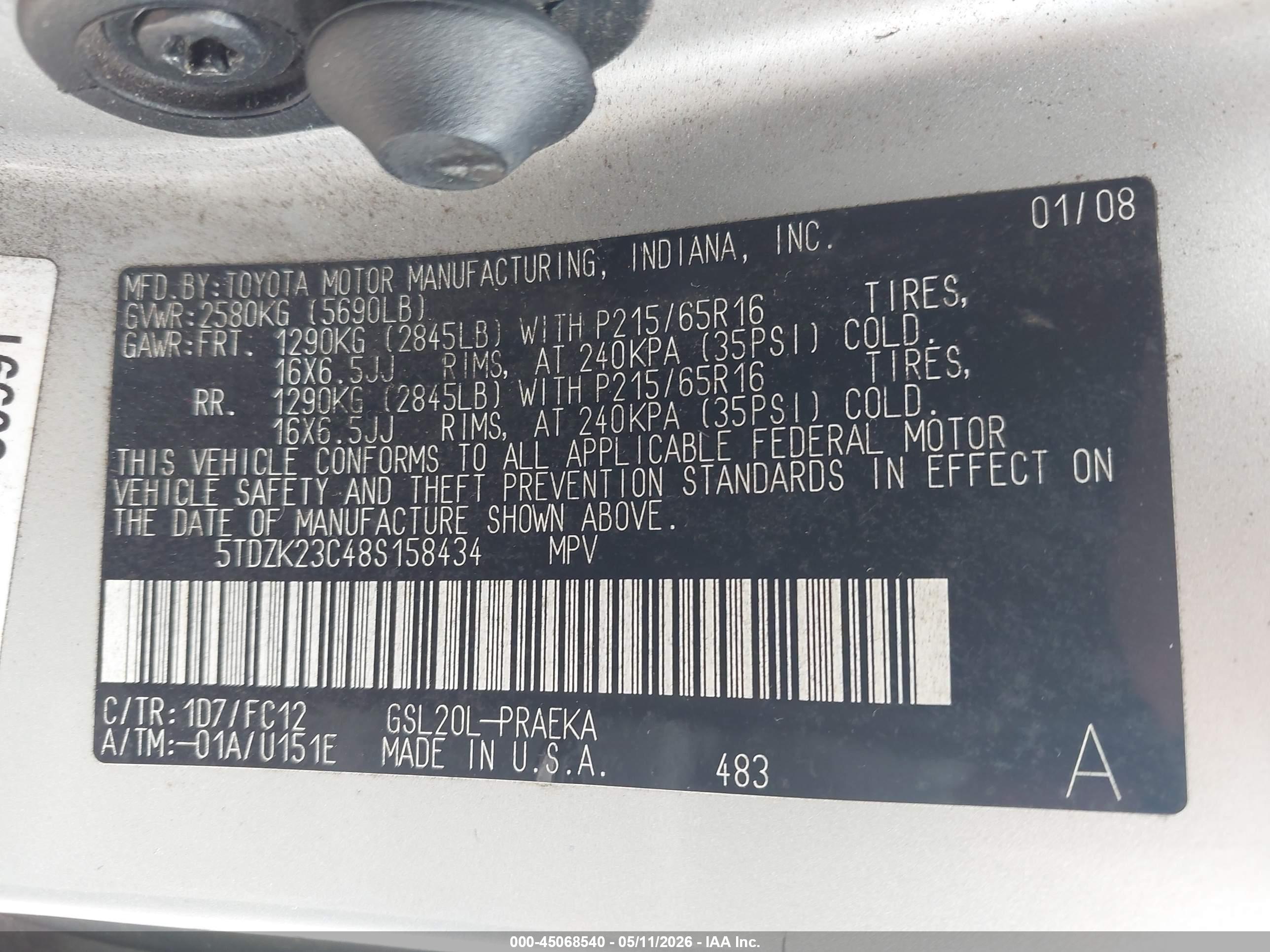 TOYOTA SIENNA image 9