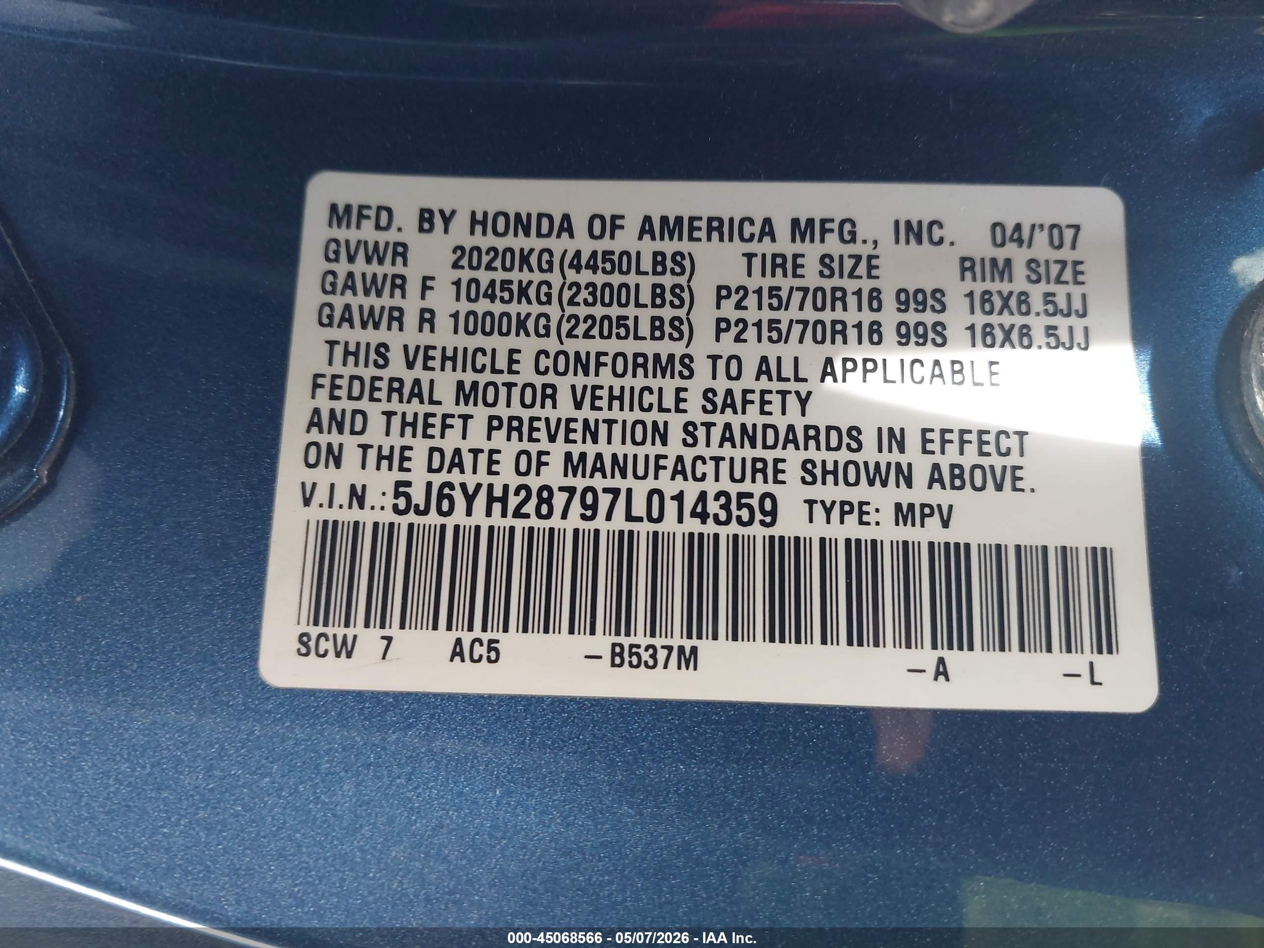 HONDA ELEMENT image 9