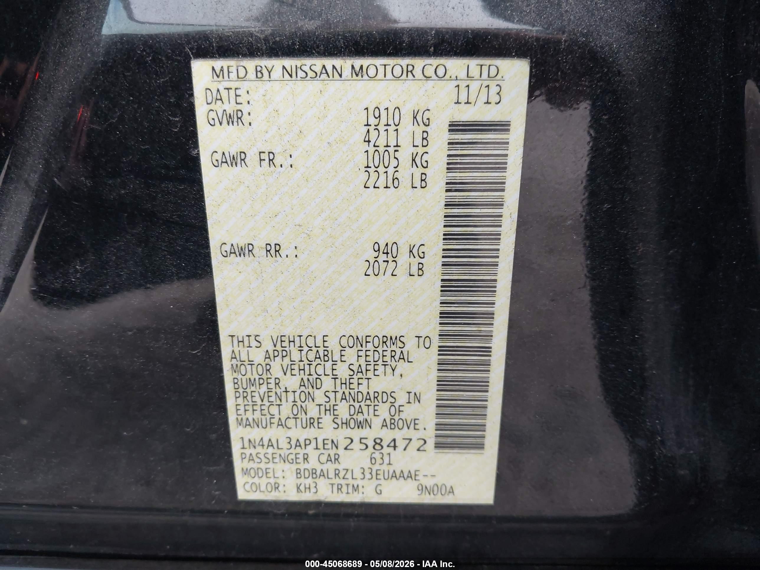 NISSAN ALTIMA image 9