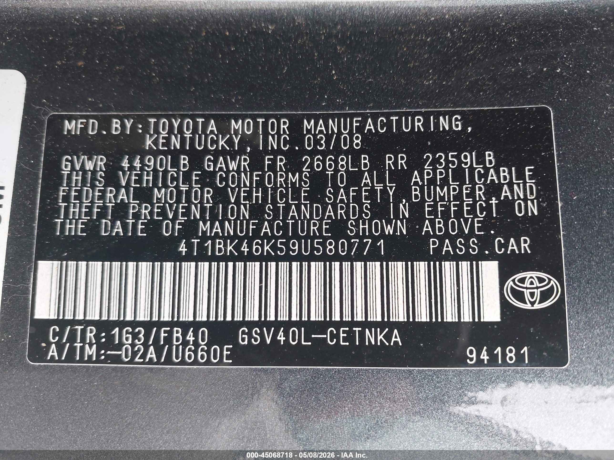TOYOTA CAMRY image 9