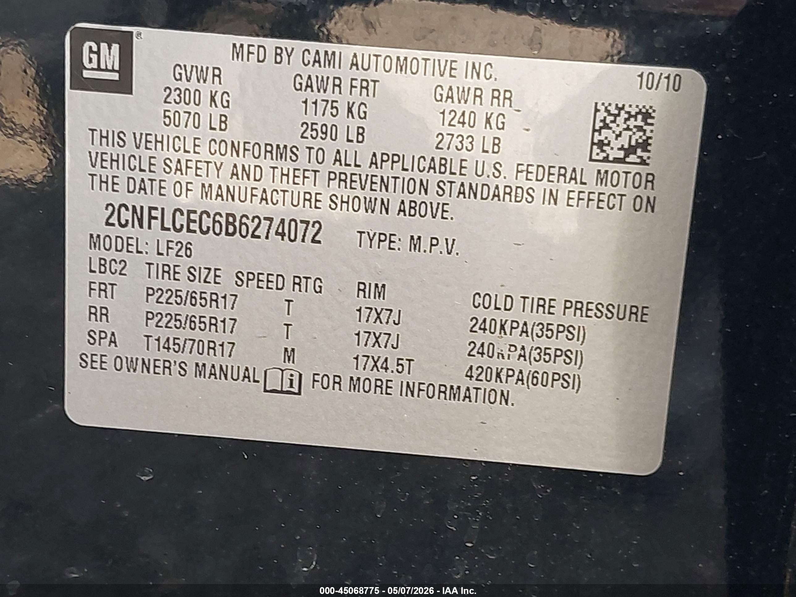 CHEVROLET EQUINOX image 9