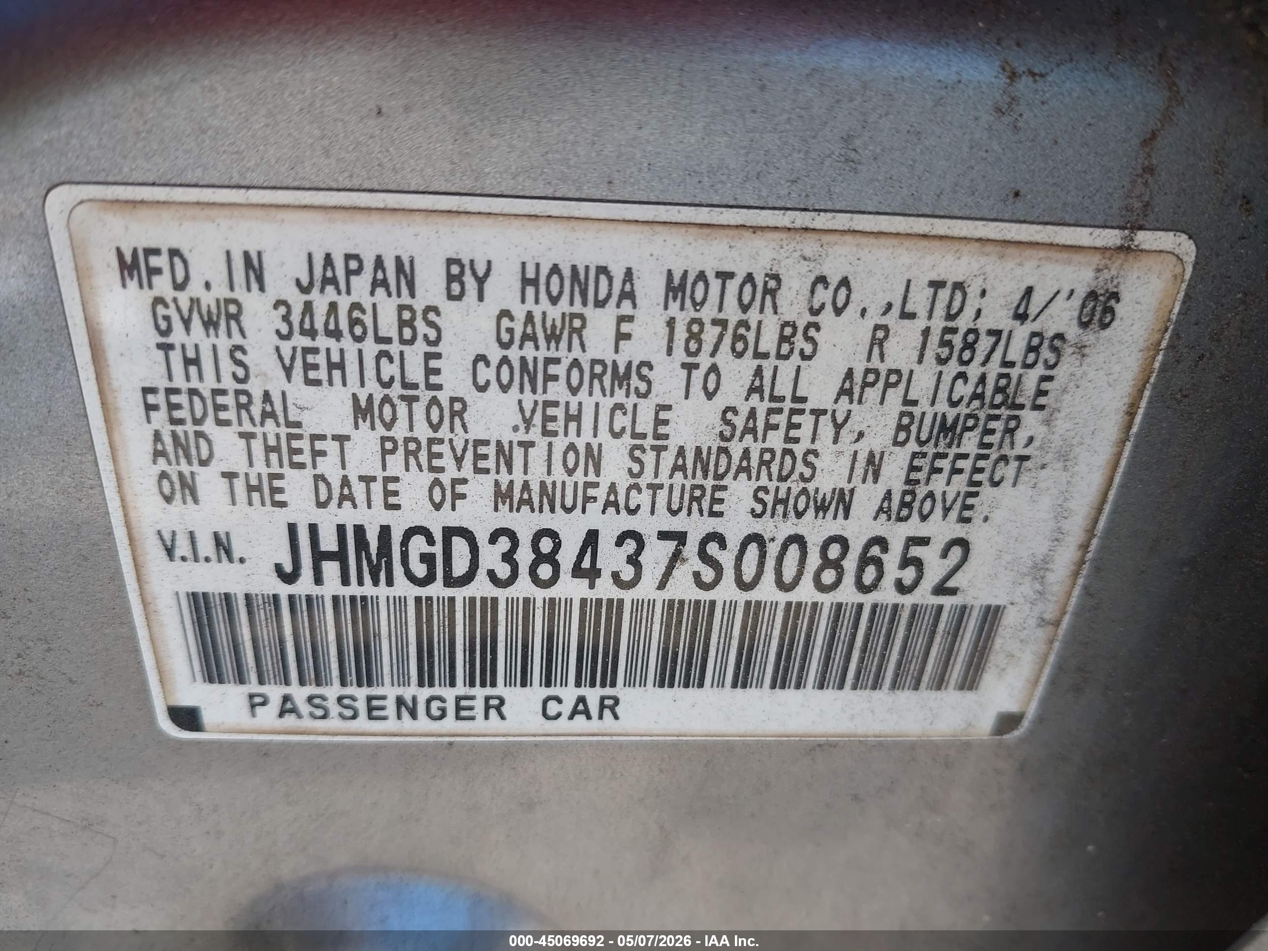 HONDA FIT image 9