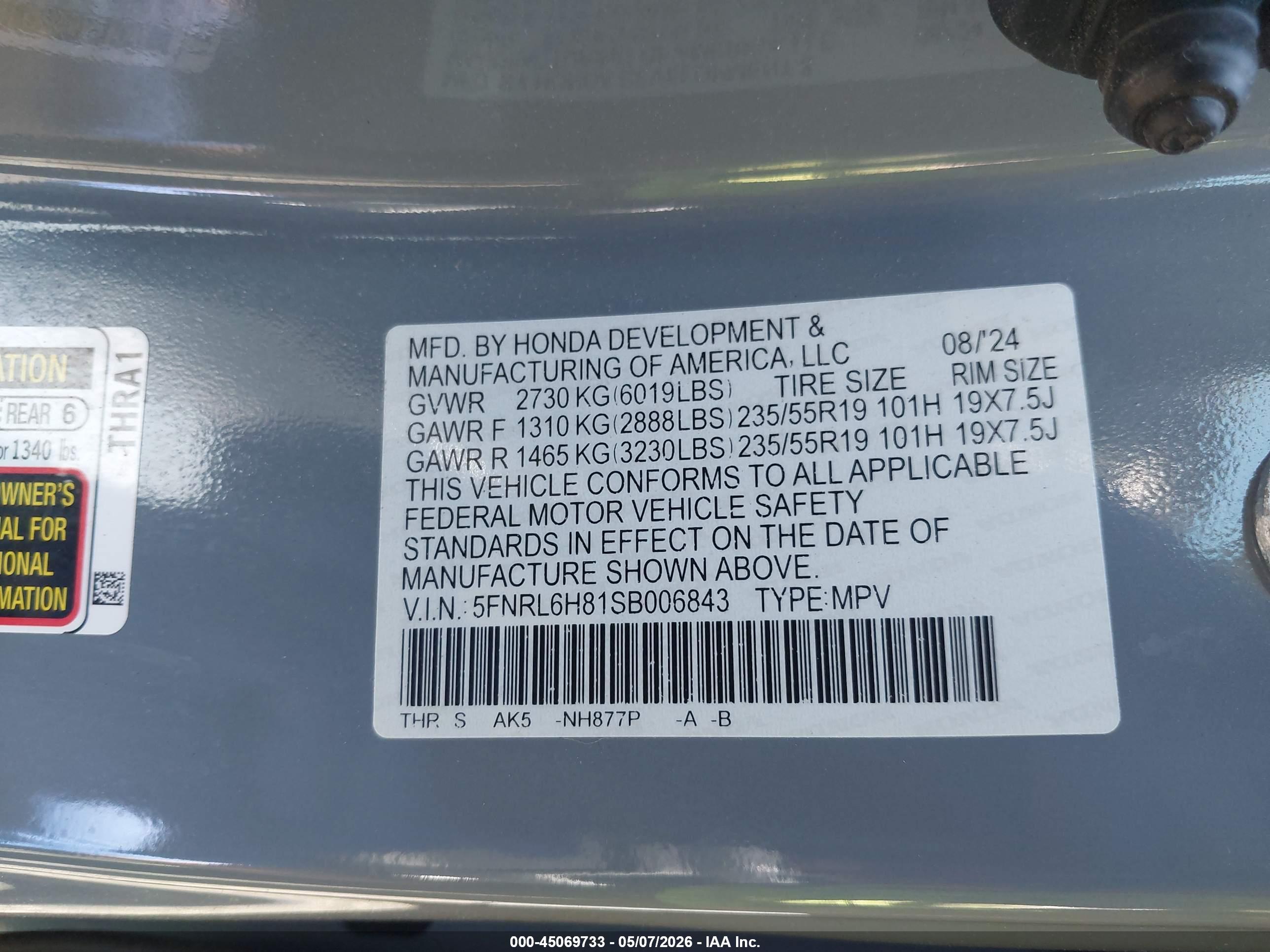 HONDA ODYSSEY image 9