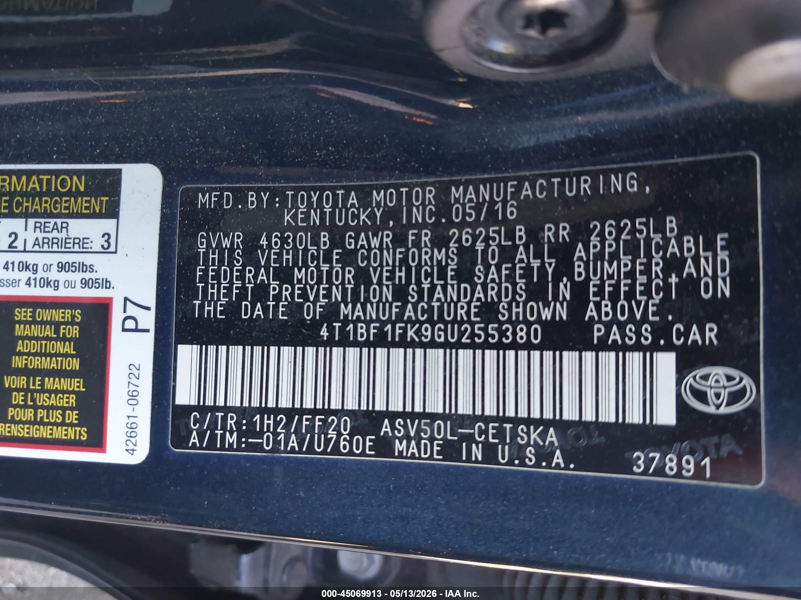 TOYOTA CAMRY image 9