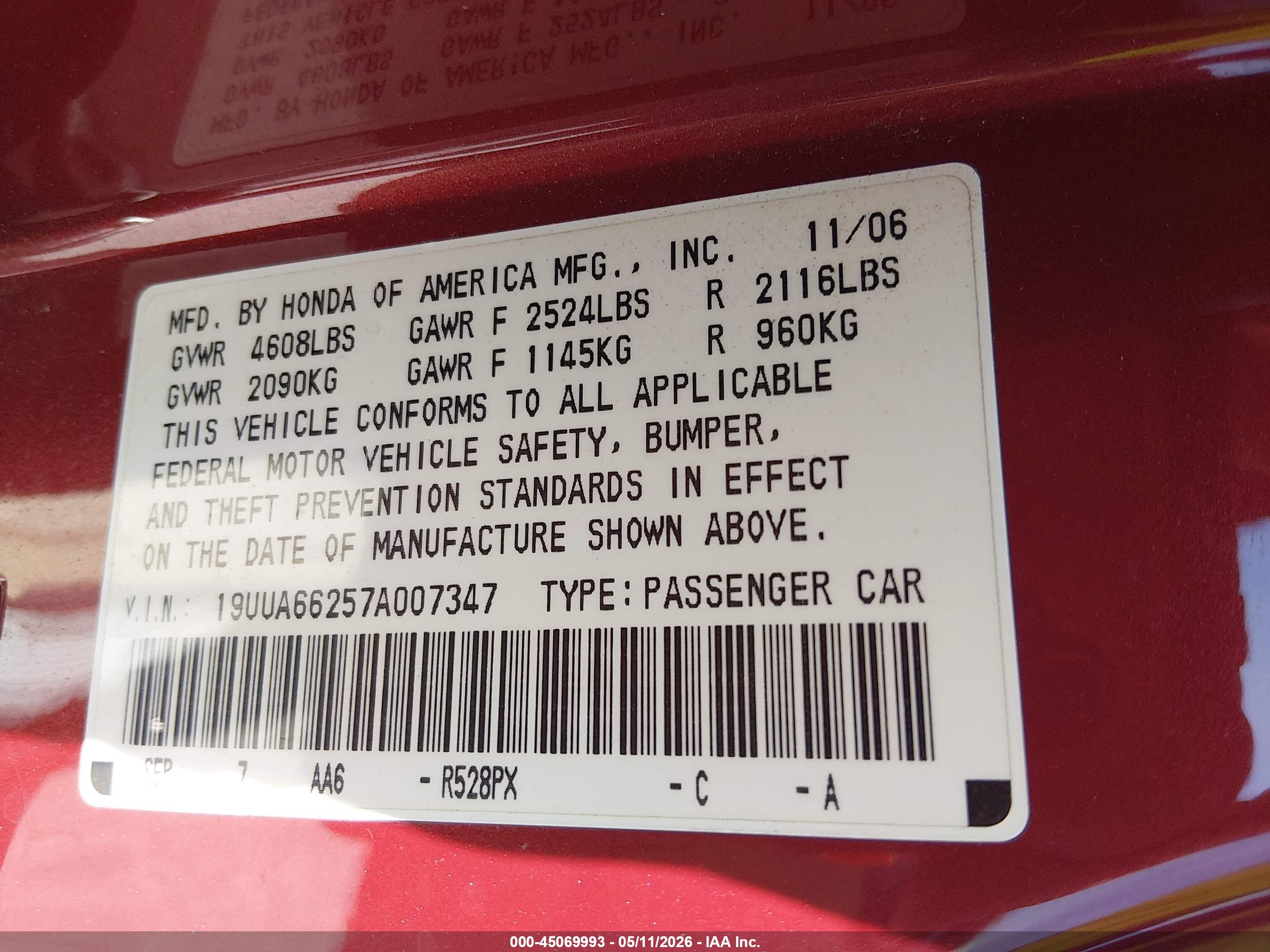 ACURA TL image 9