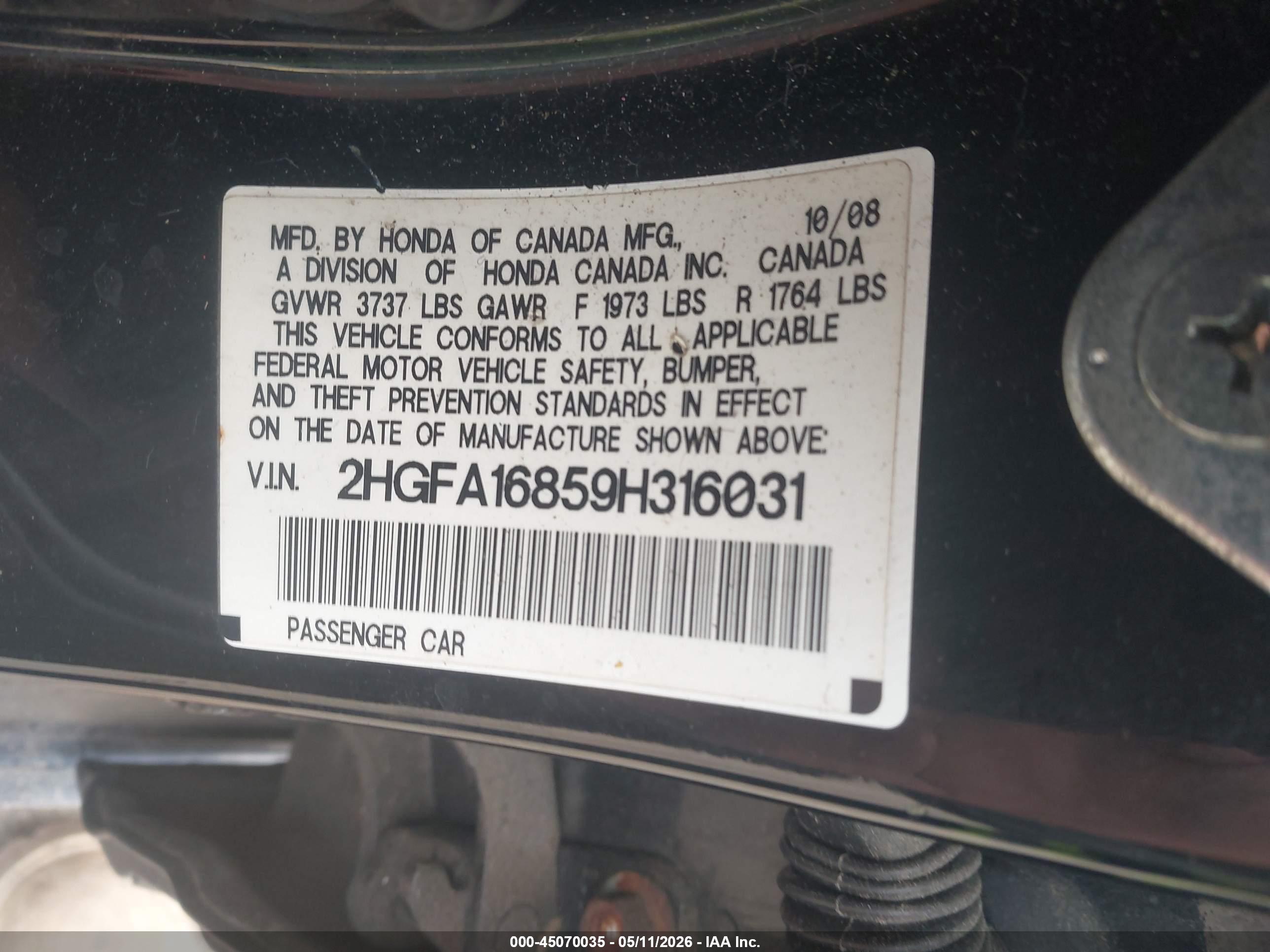 HONDA CIVIC image 9