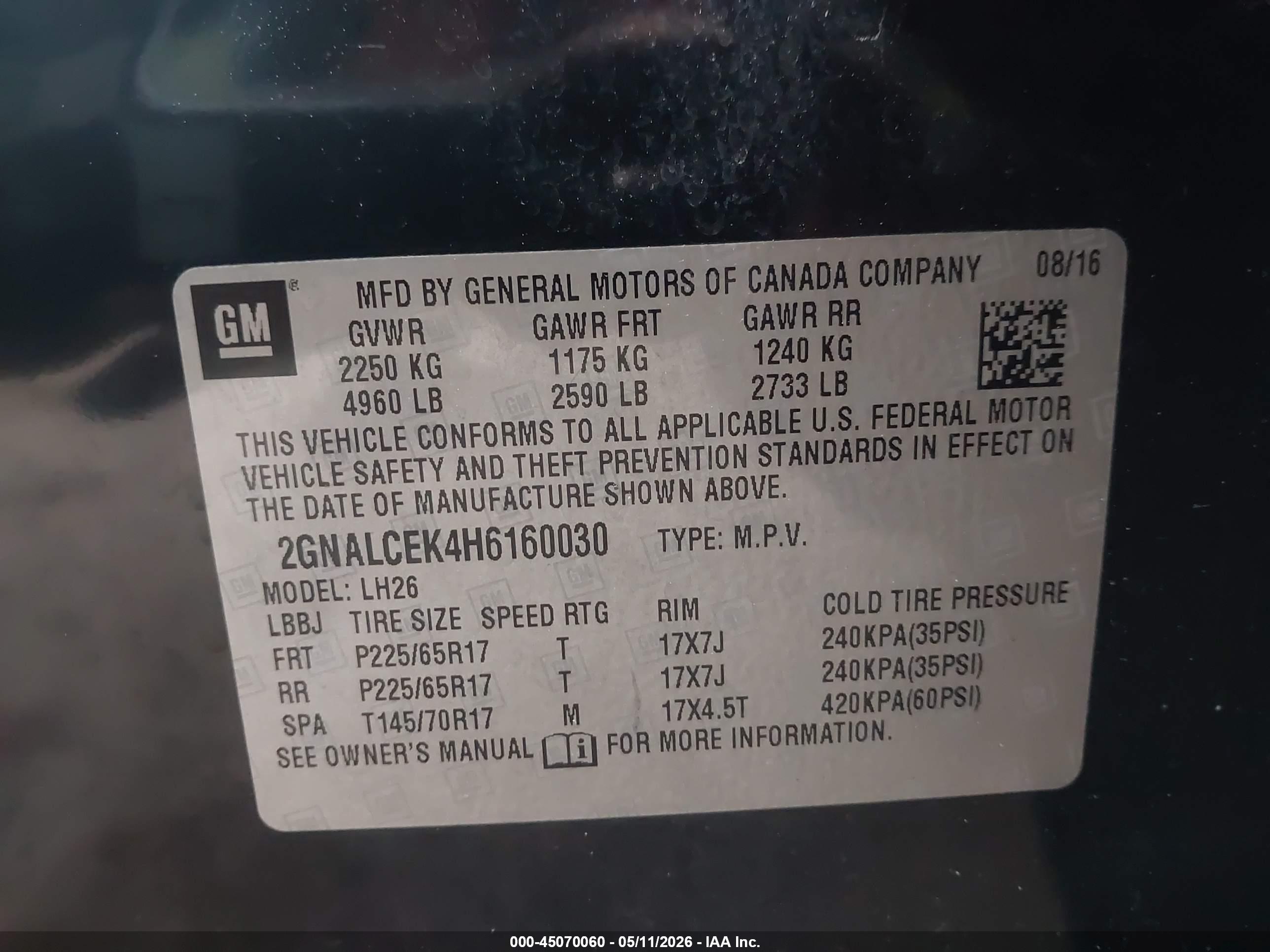 CHEVROLET EQUINOX image 9