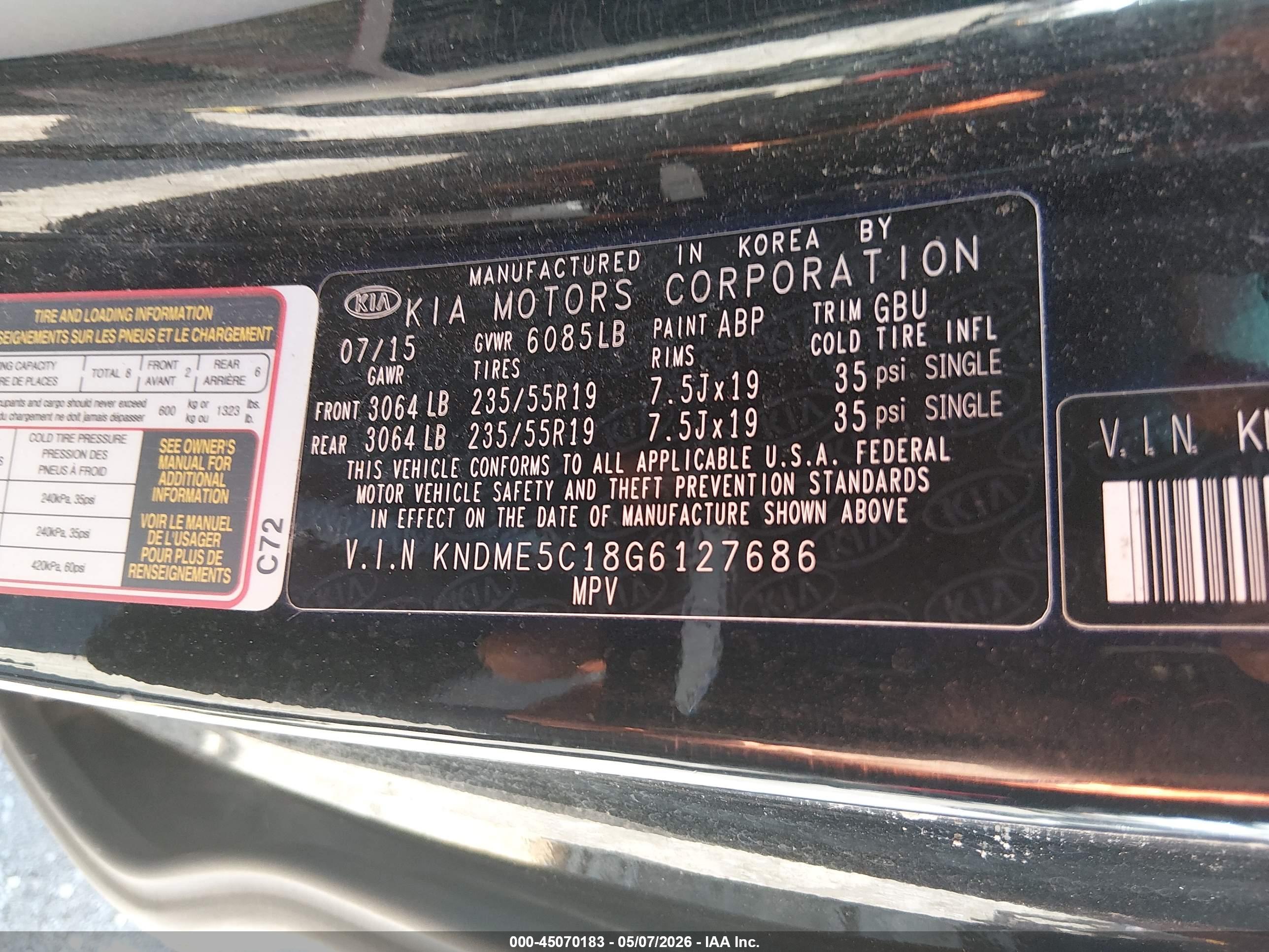 KIA SEDONA image 9
