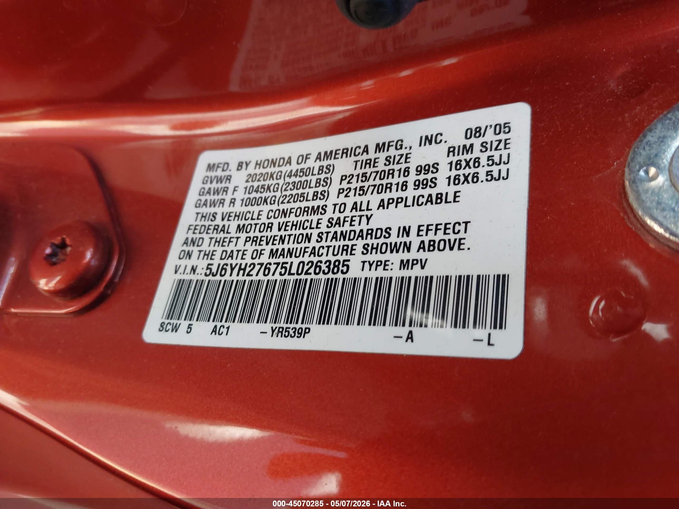 HONDA ELEMENT image 9