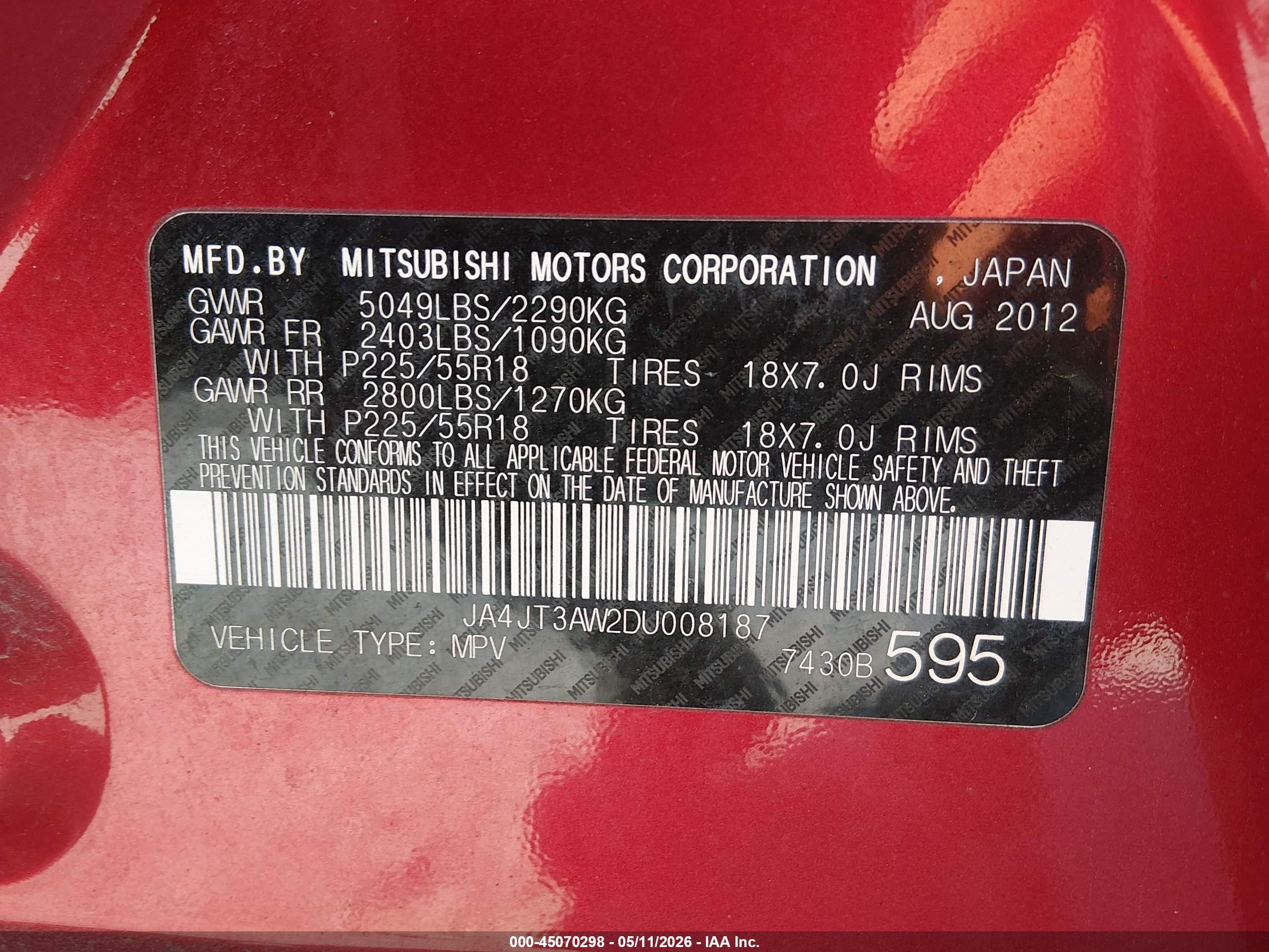 MITSUBISHI OUTLANDER image 9