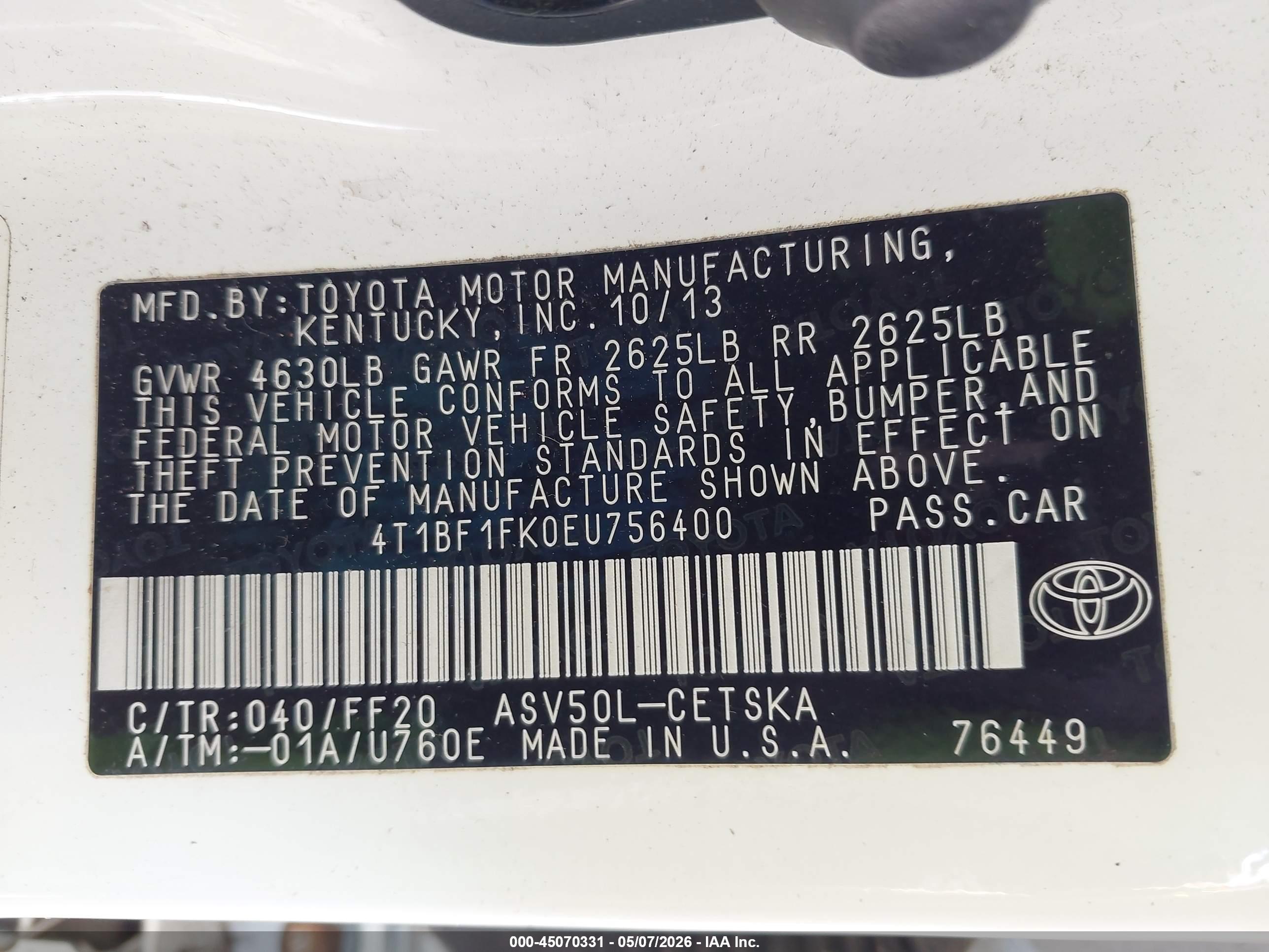 TOYOTA CAMRY image 9