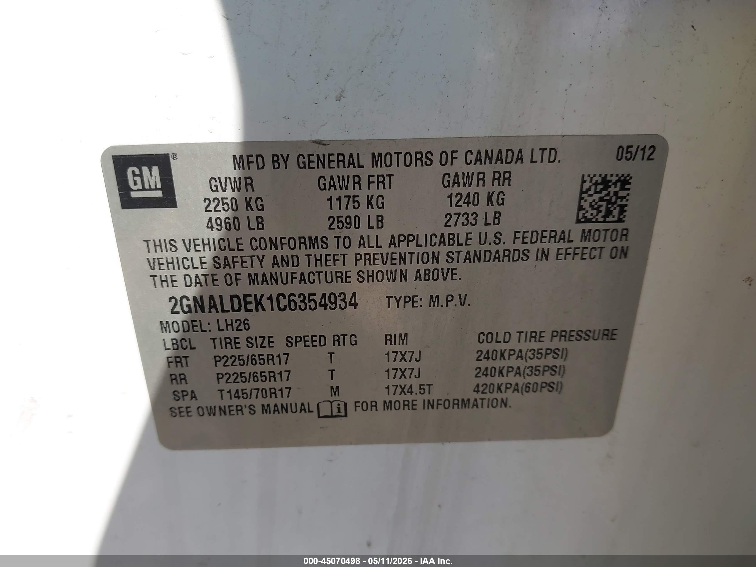 CHEVROLET EQUINOX image 9
