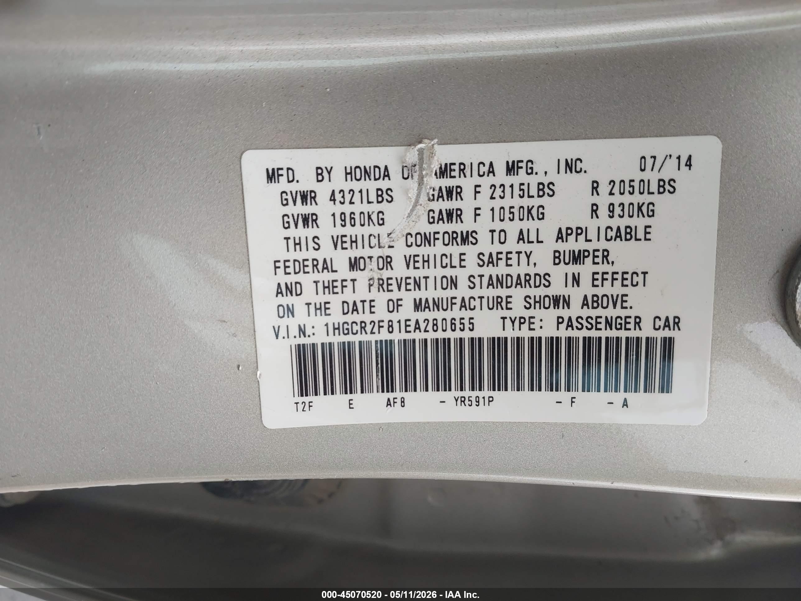 HONDA ACCORD image 9