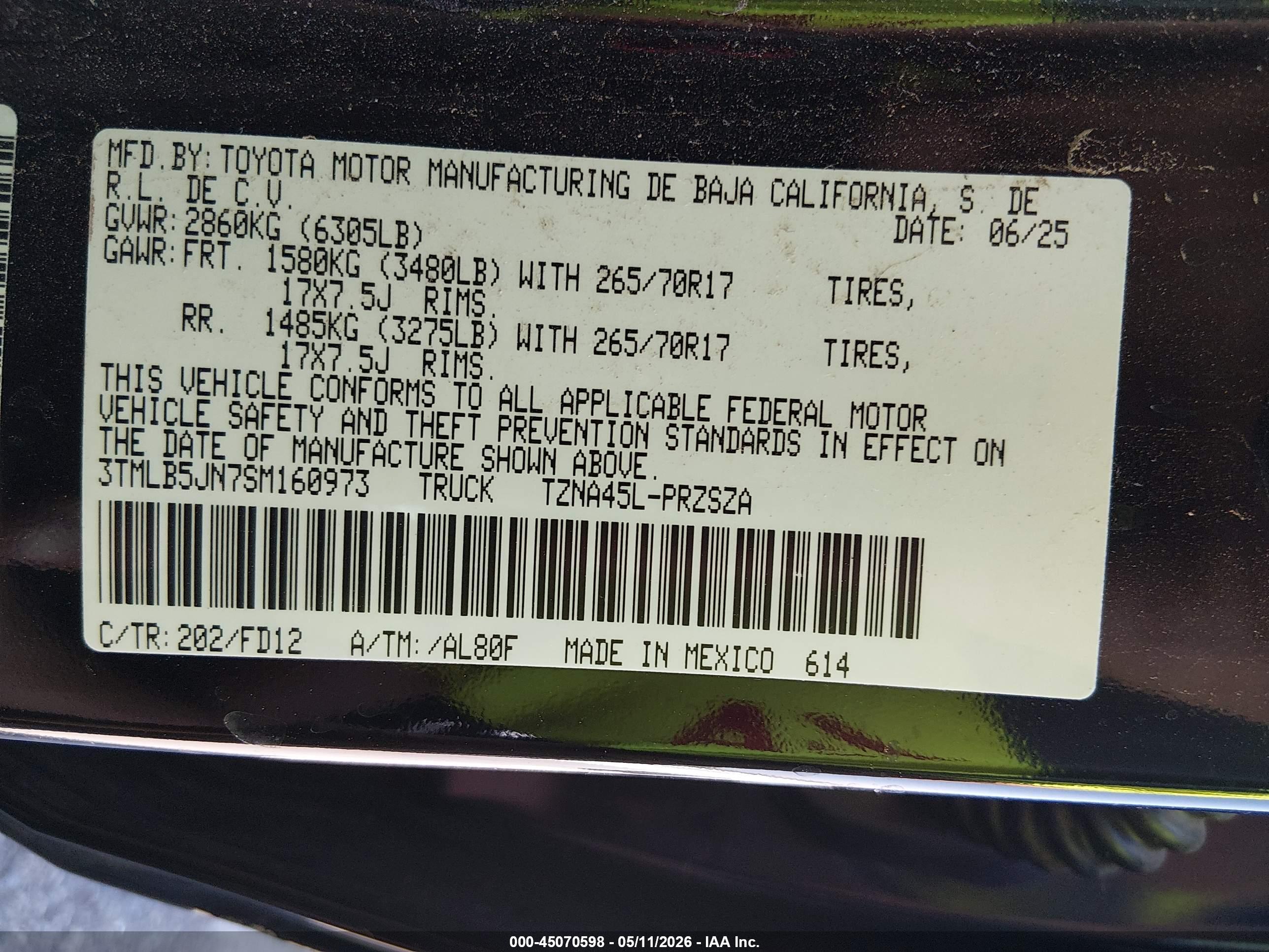 TOYOTA TACOMA image 9