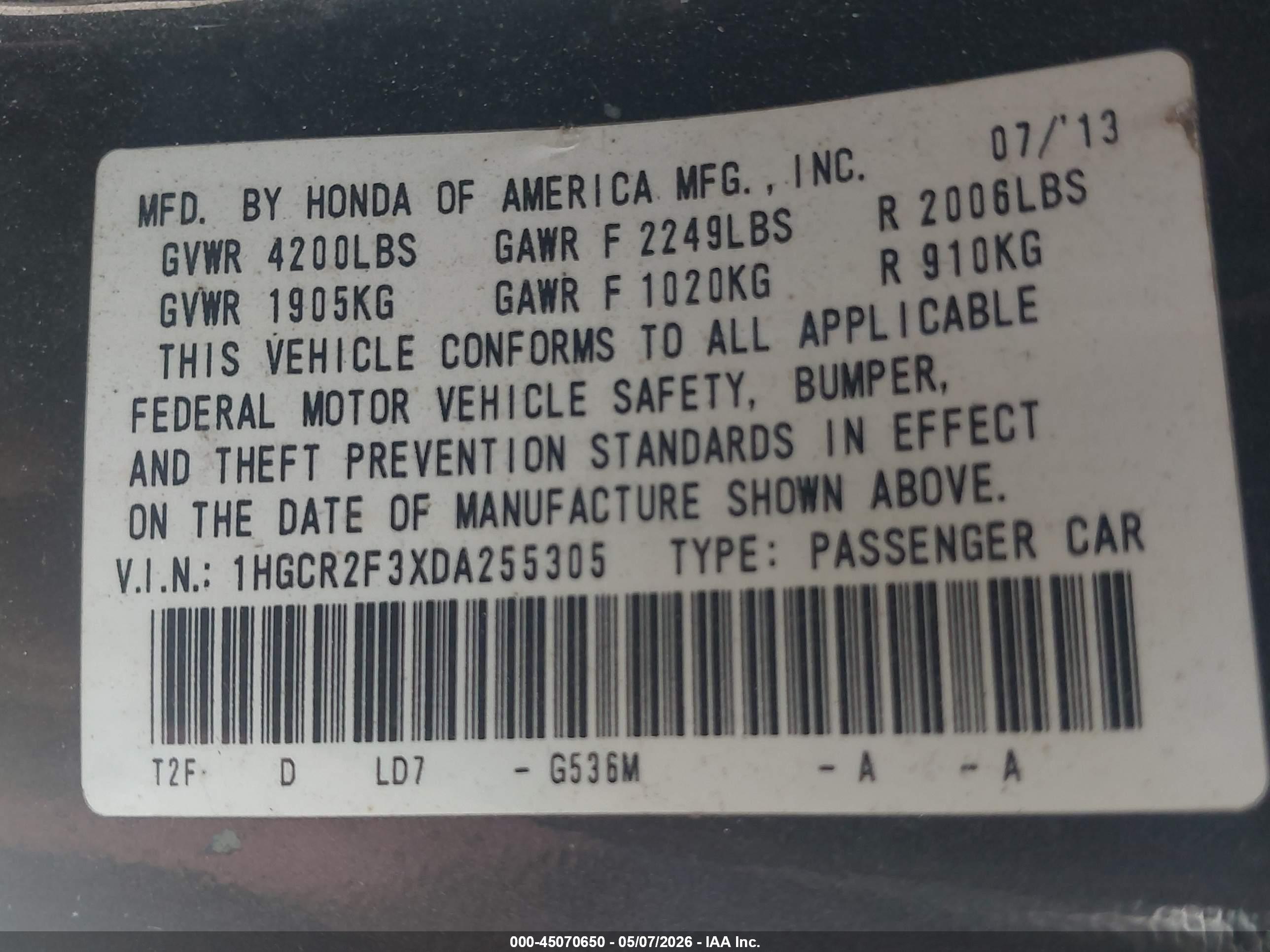 HONDA ACCORD image 9