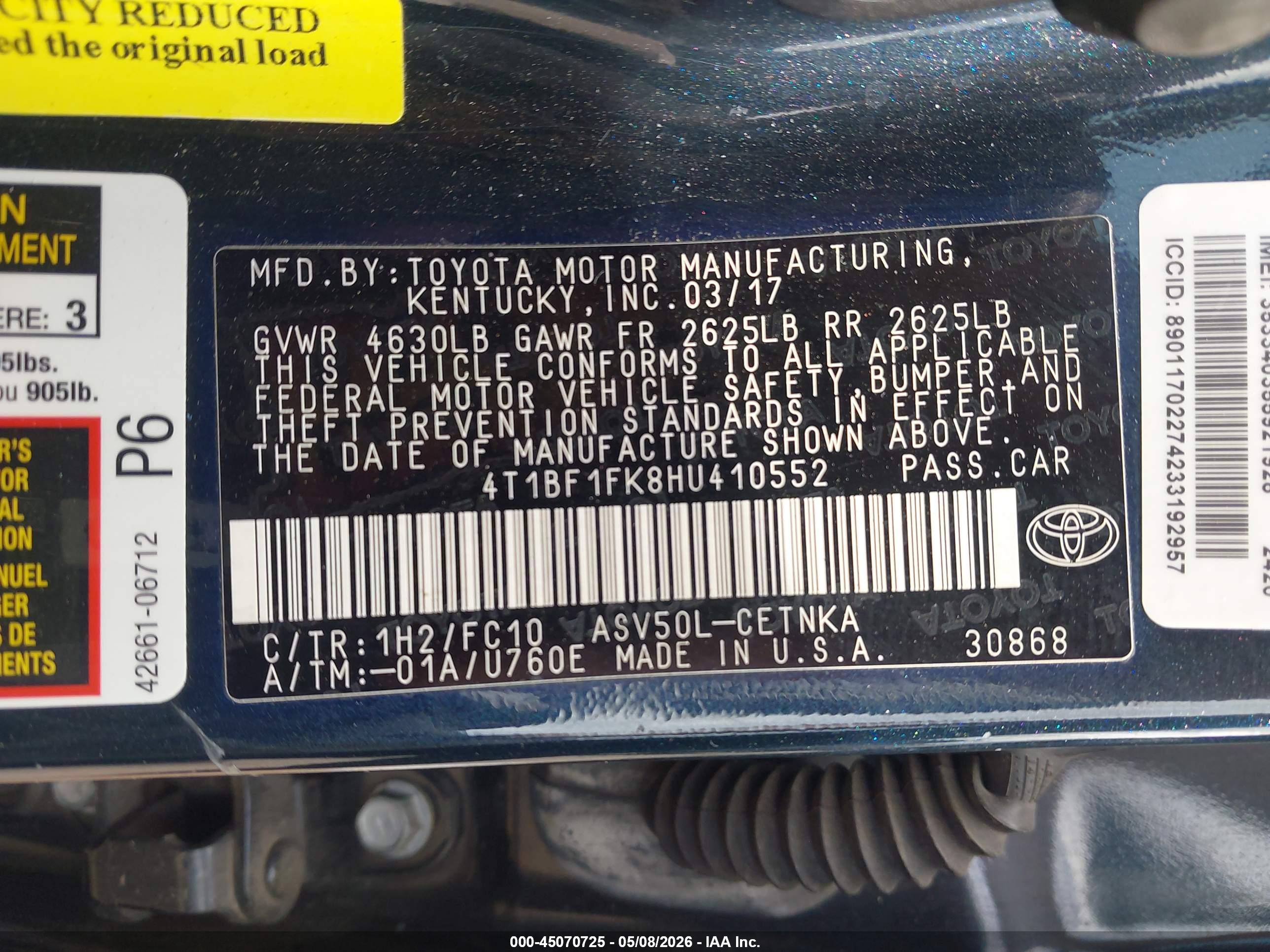 TOYOTA CAMRY image 9