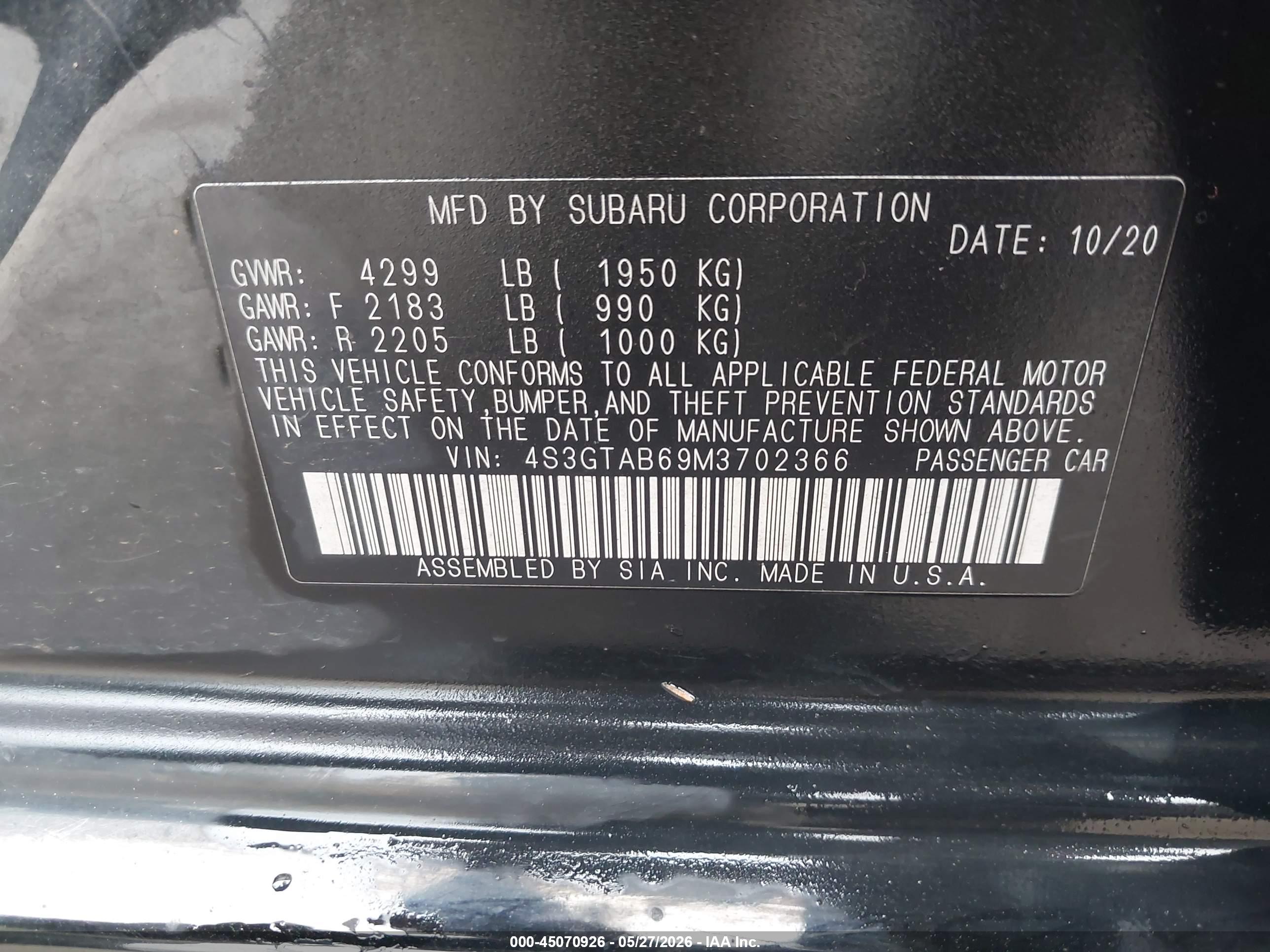 SUBARU IMPREZA image 9
