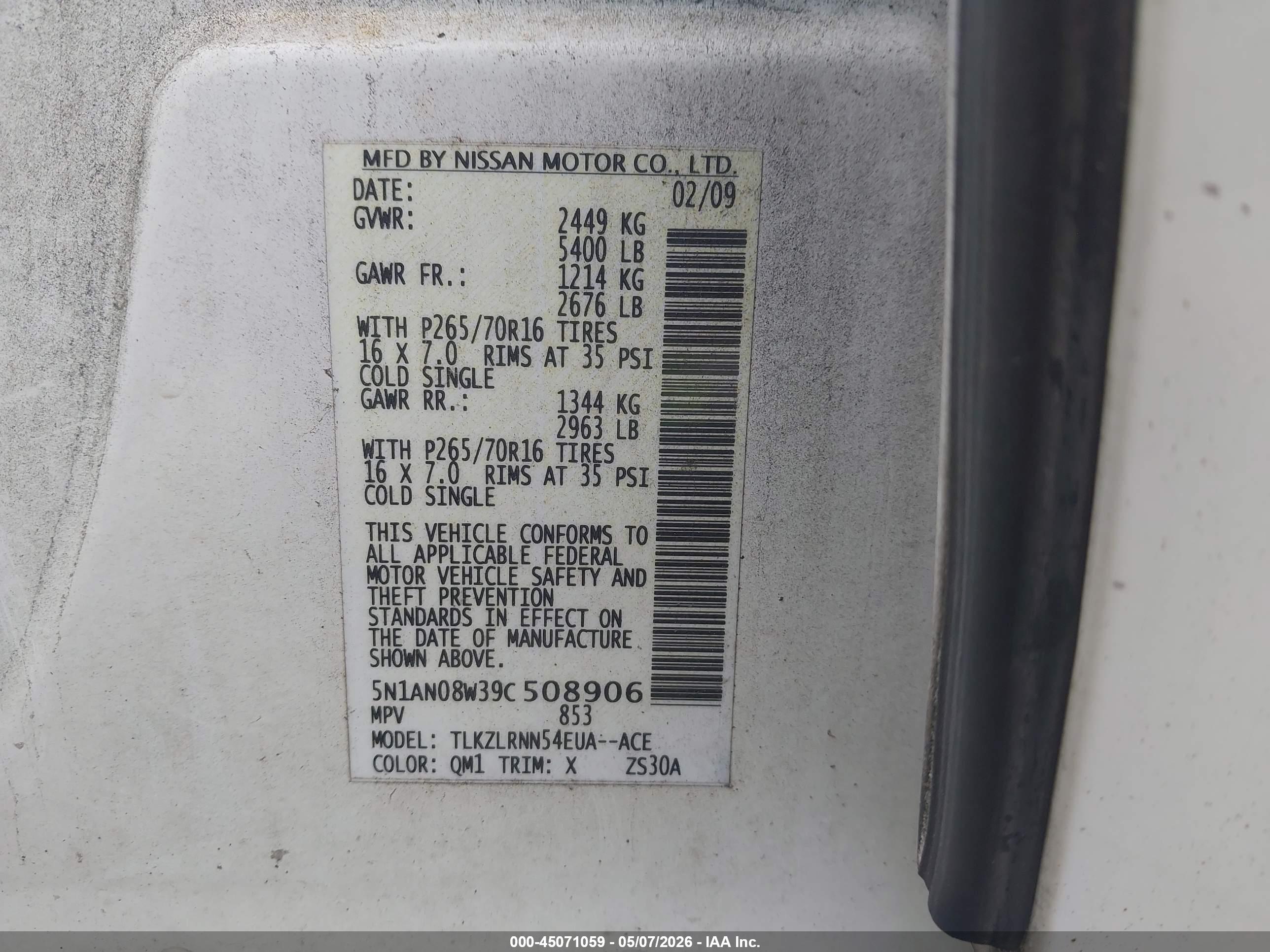 NISSAN XTERRA image 9