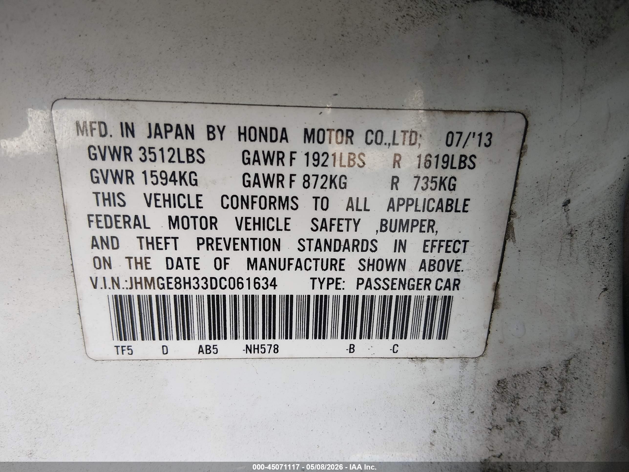 HONDA FIT image 9