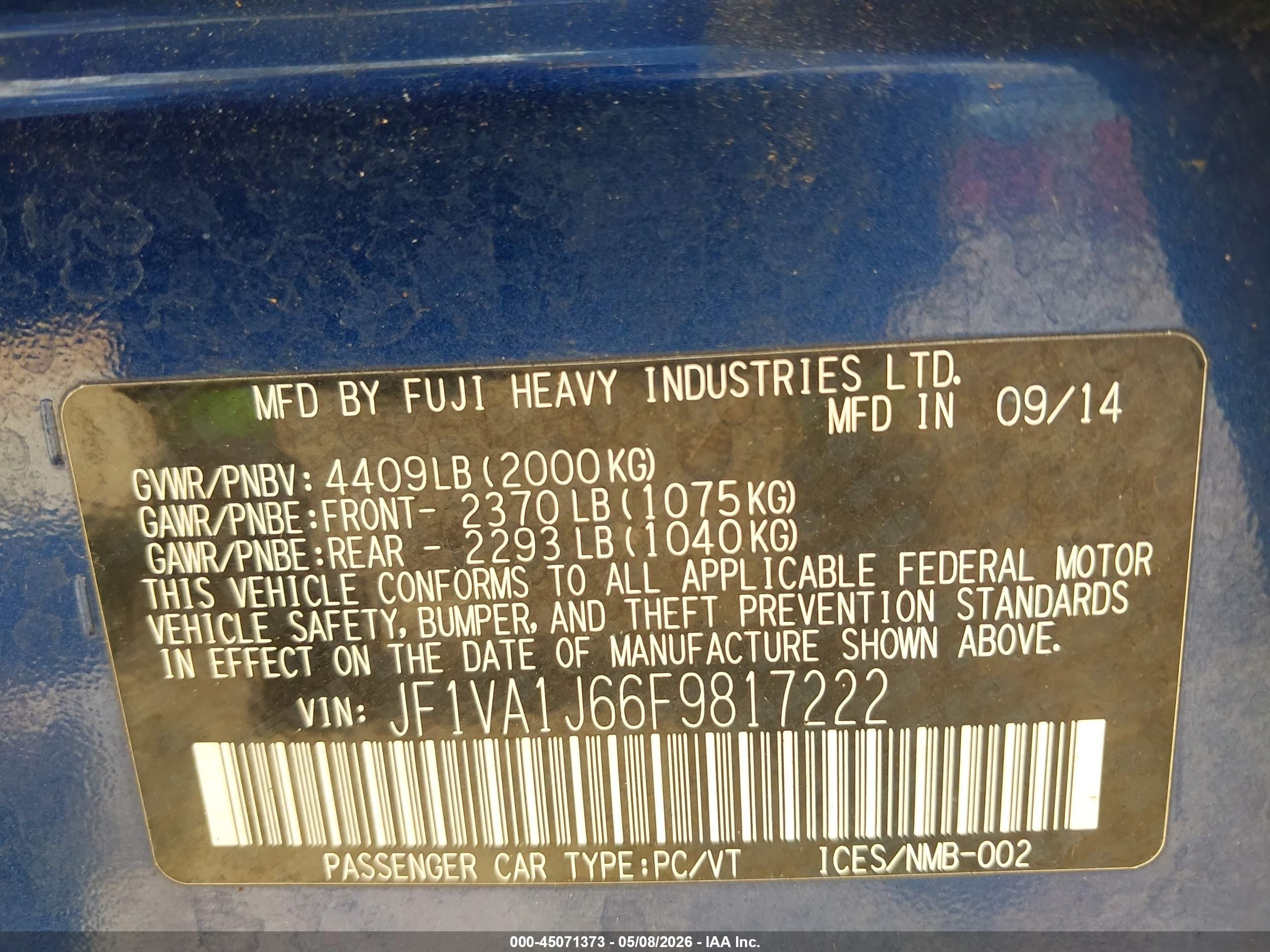 SUBARU WRX image 9