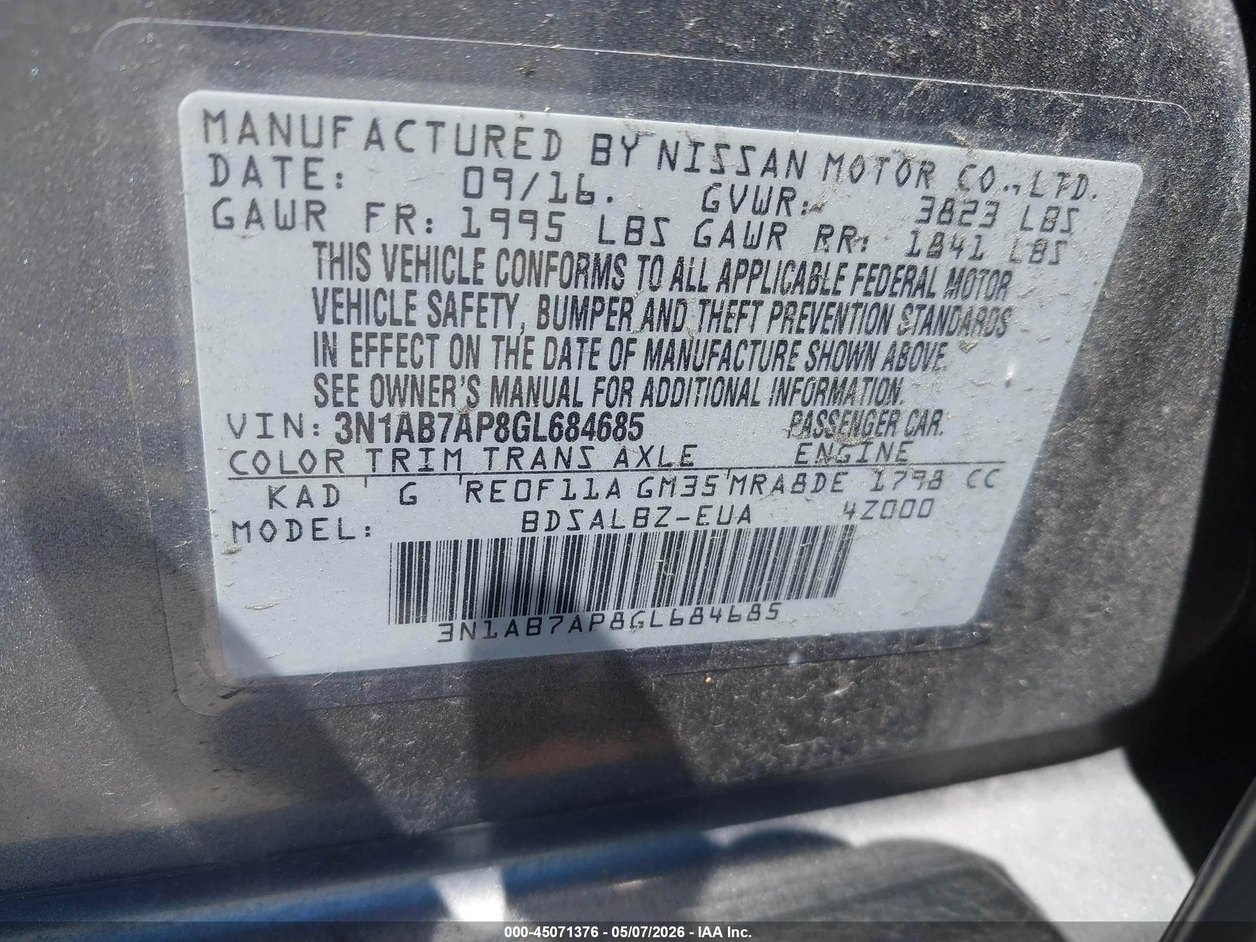 NISSAN SENTRA image 9
