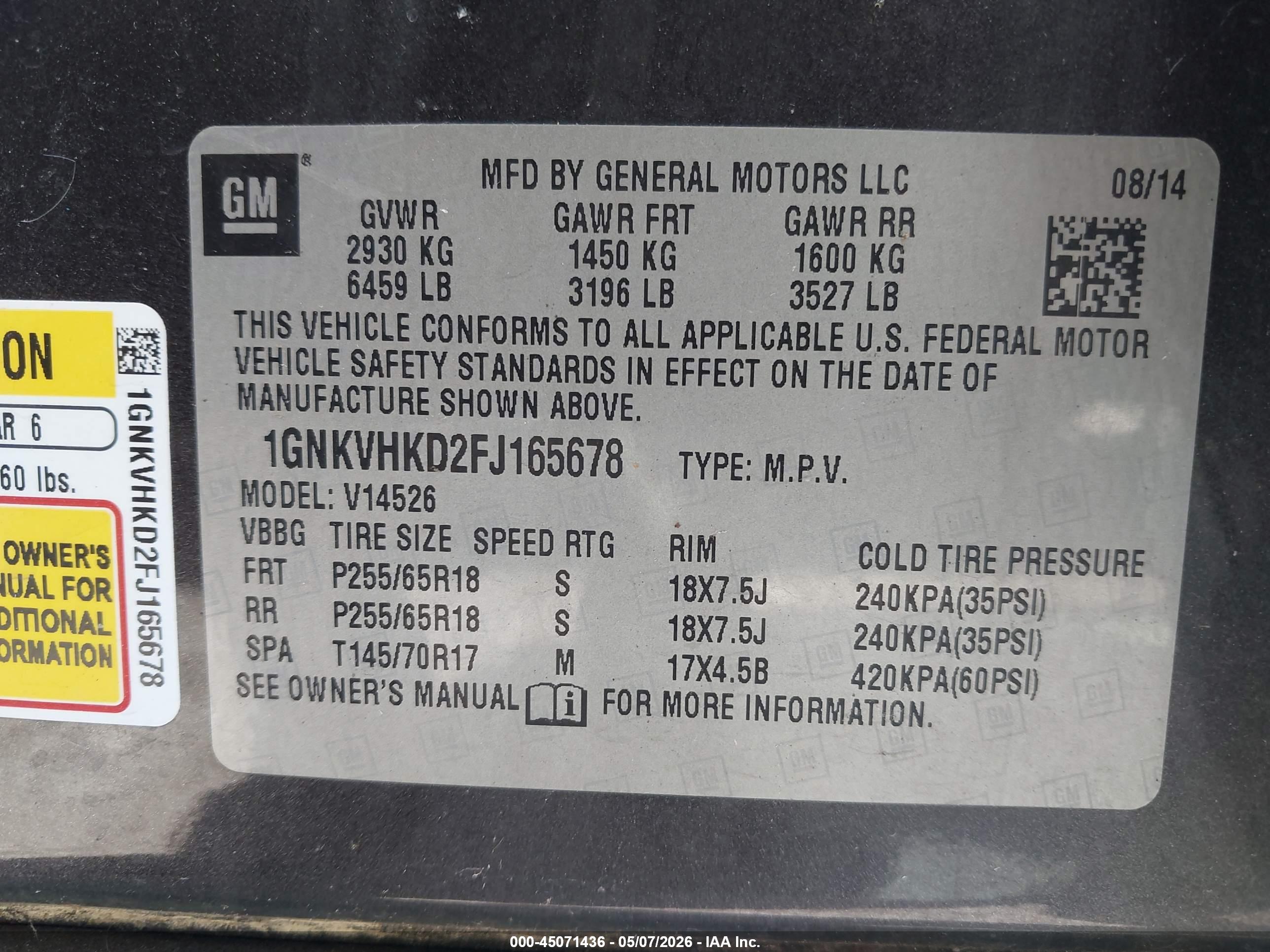 CHEVROLET TRAVERSE image 9