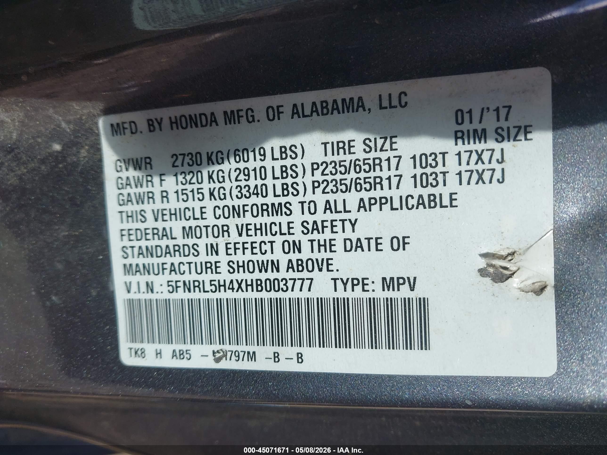 HONDA ODYSSEY image 9