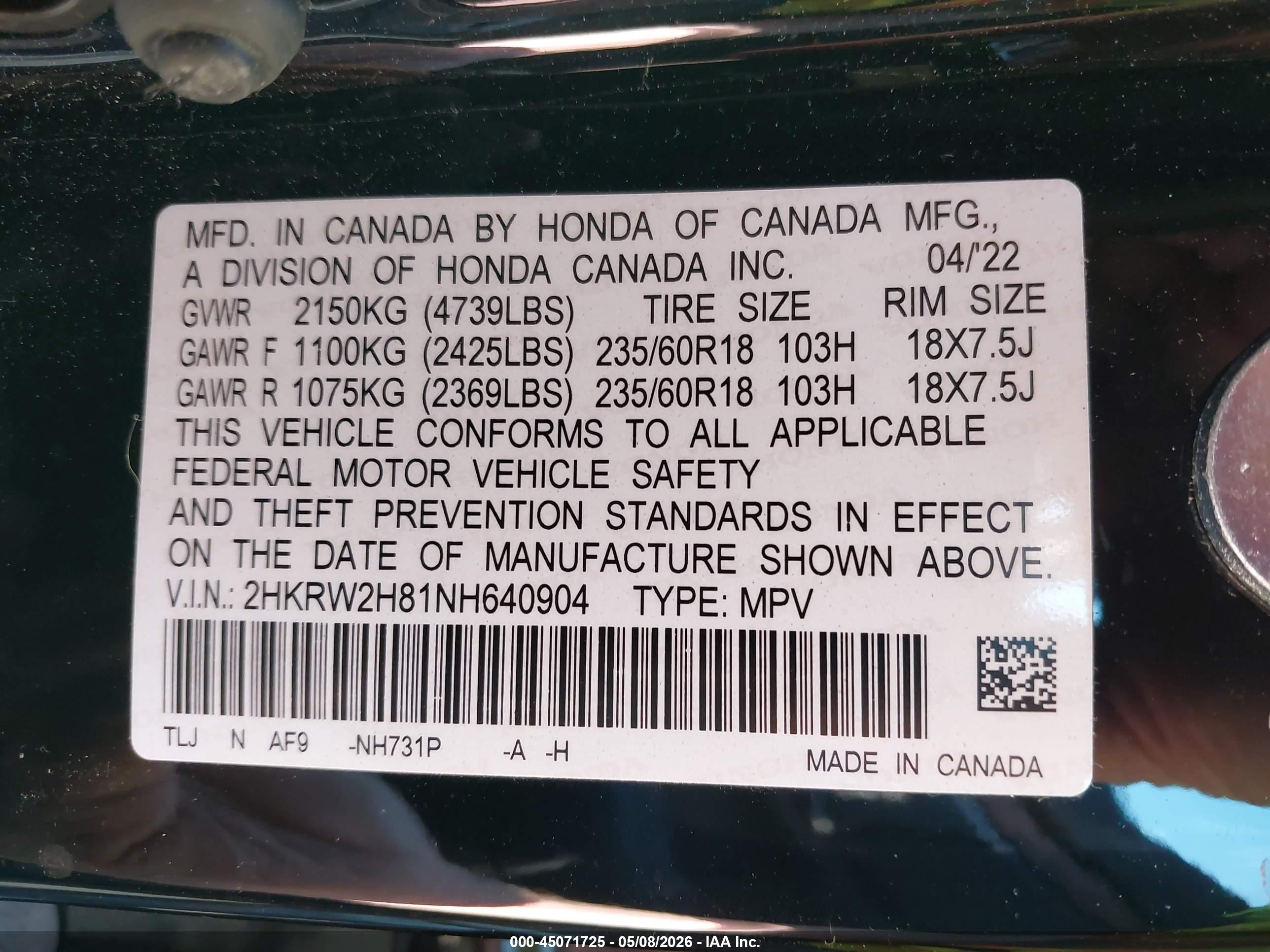 HONDA CR-V image 9