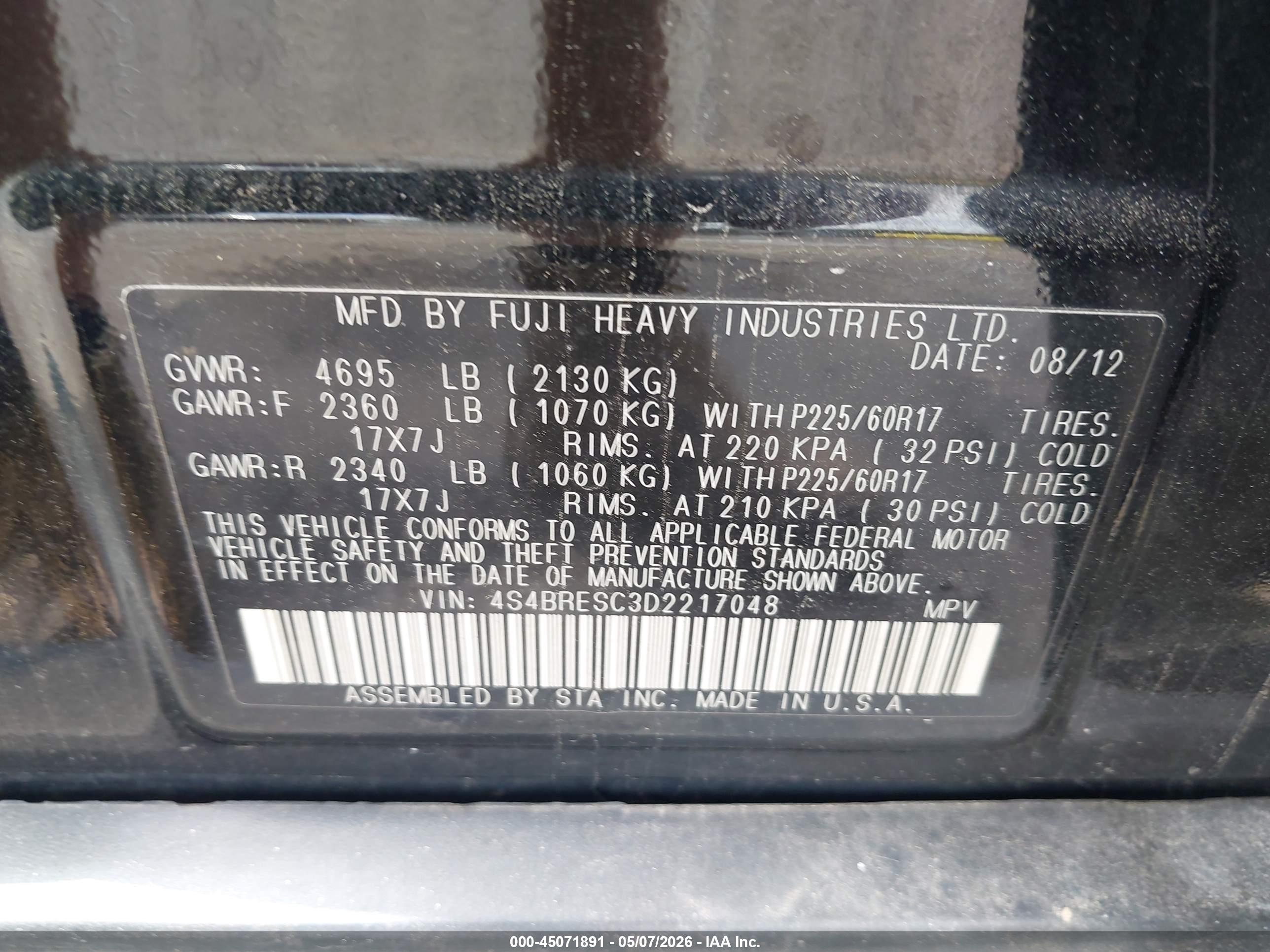 SUBARU OUTBACK image 9