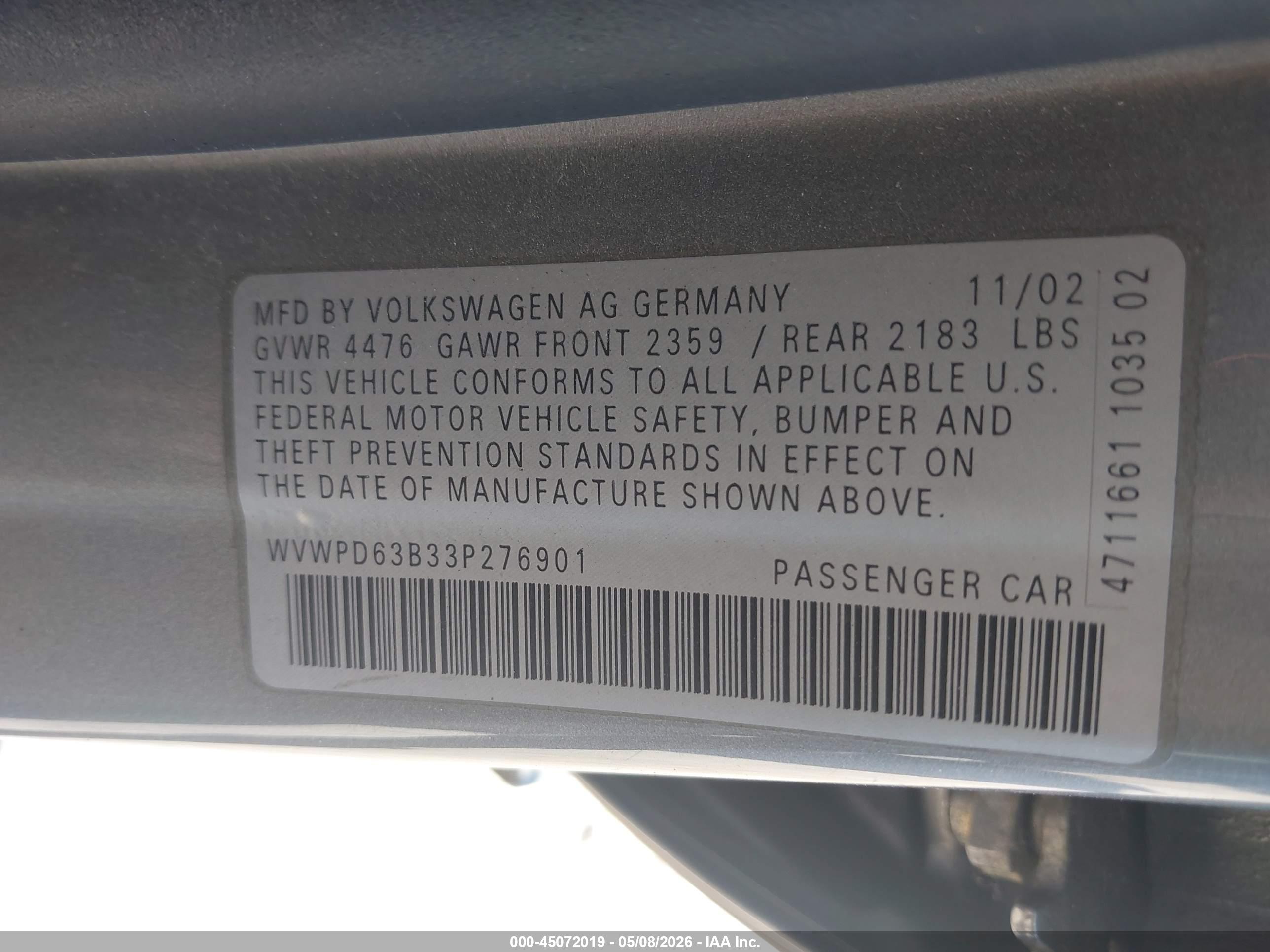 VOLKSWAGEN PASSAT image 9
