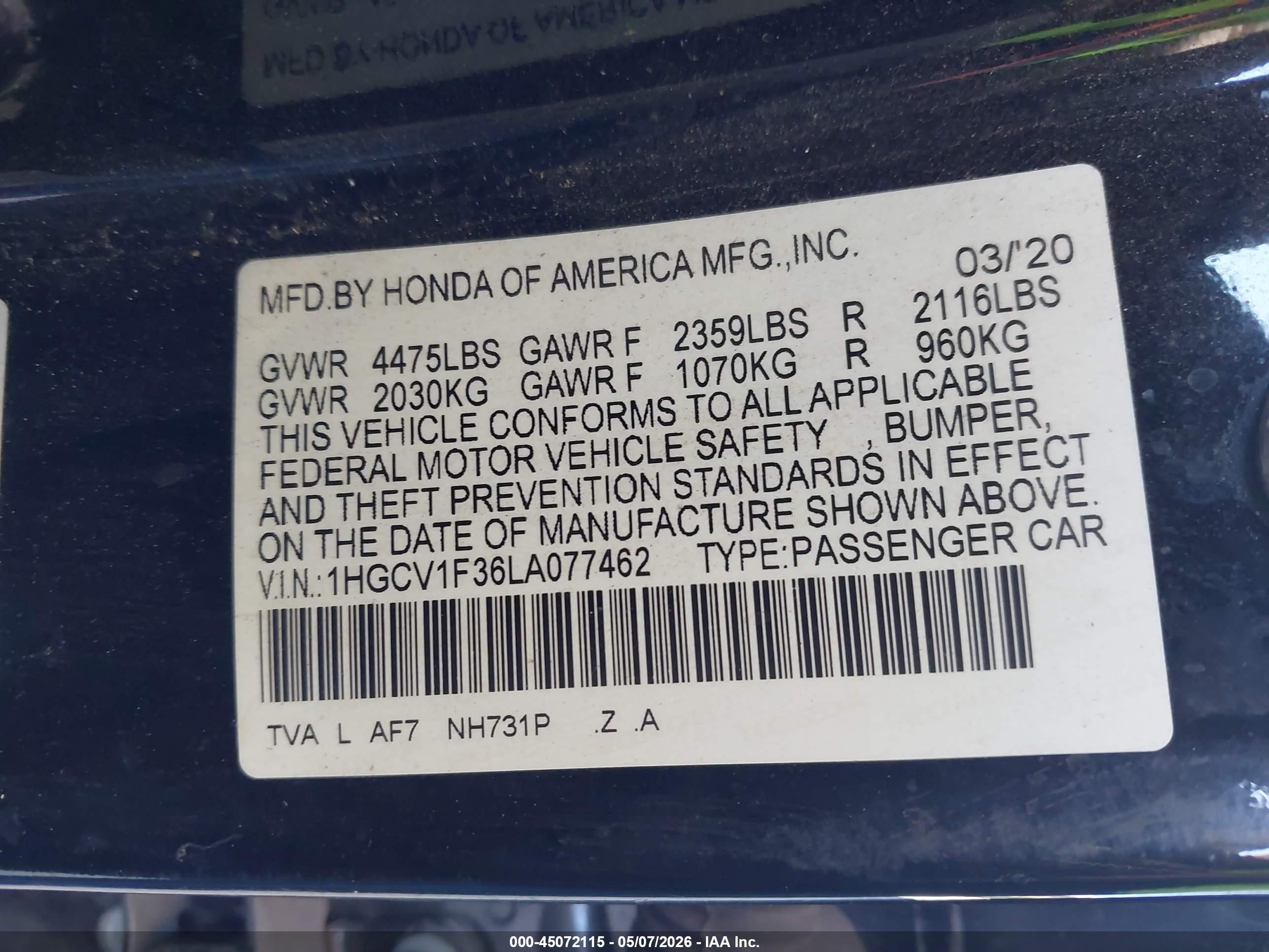 HONDA ACCORD image 9