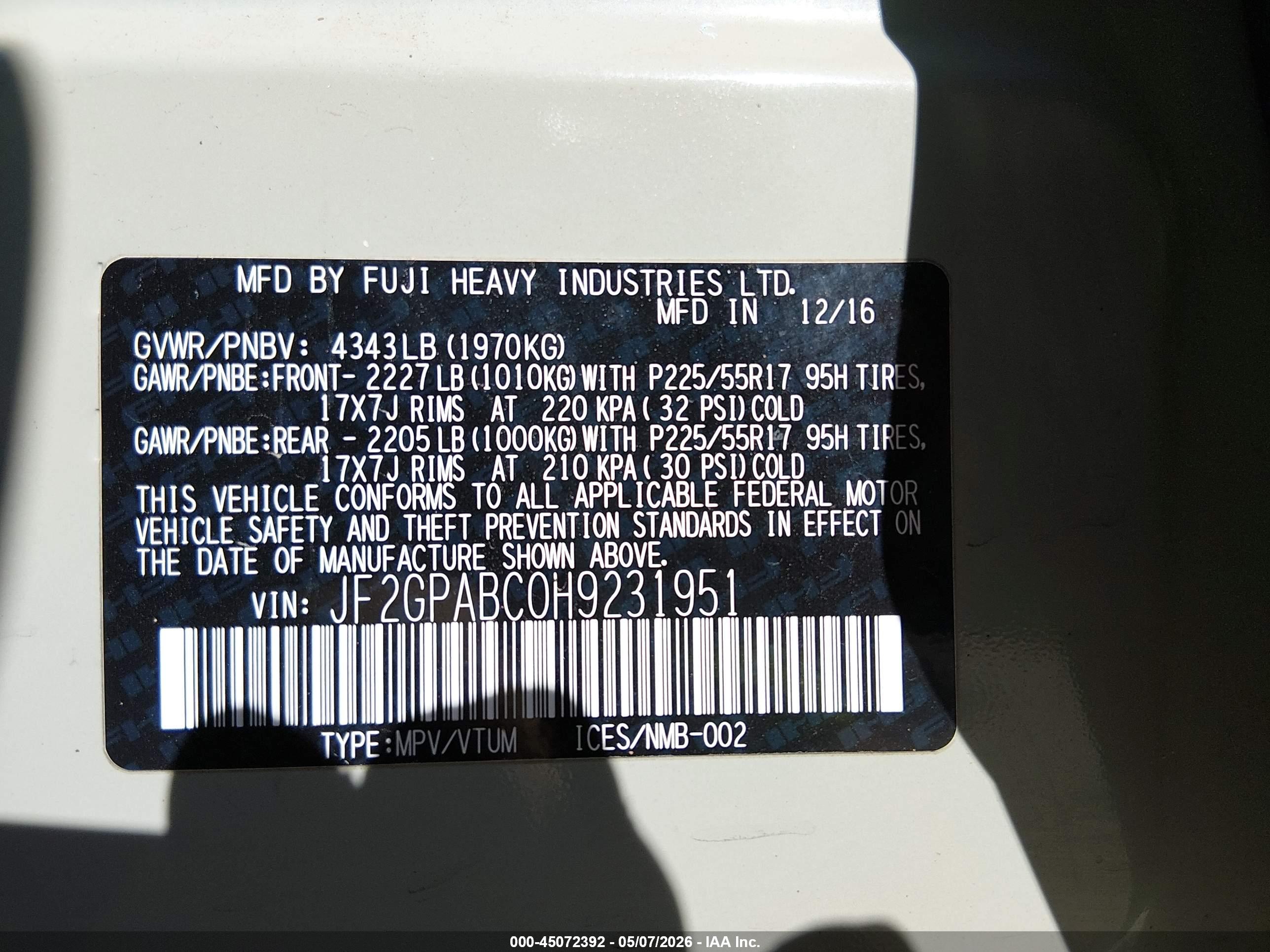 SUBARU CROSSTREK image 9