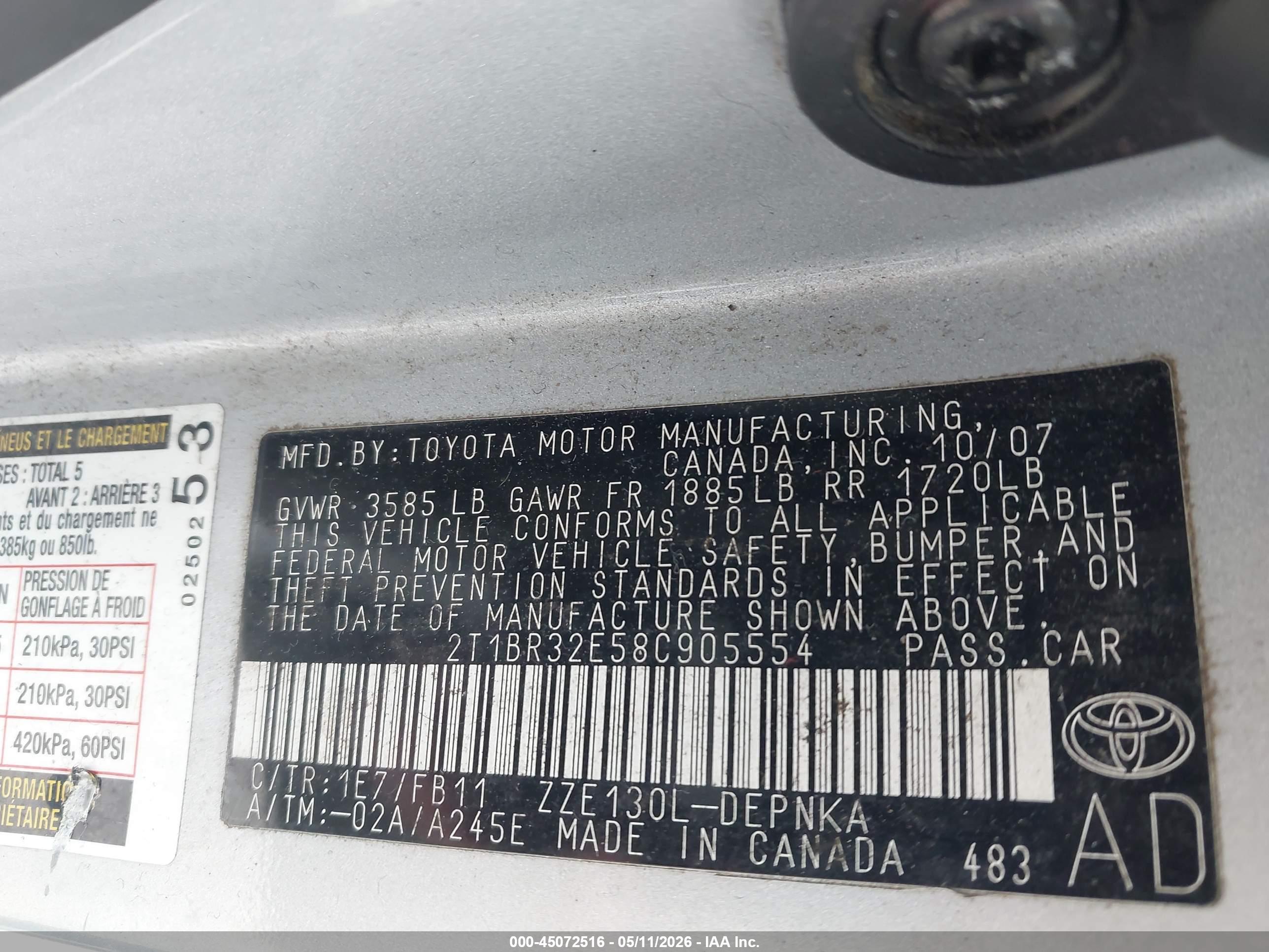 TOYOTA COROLLA image 9