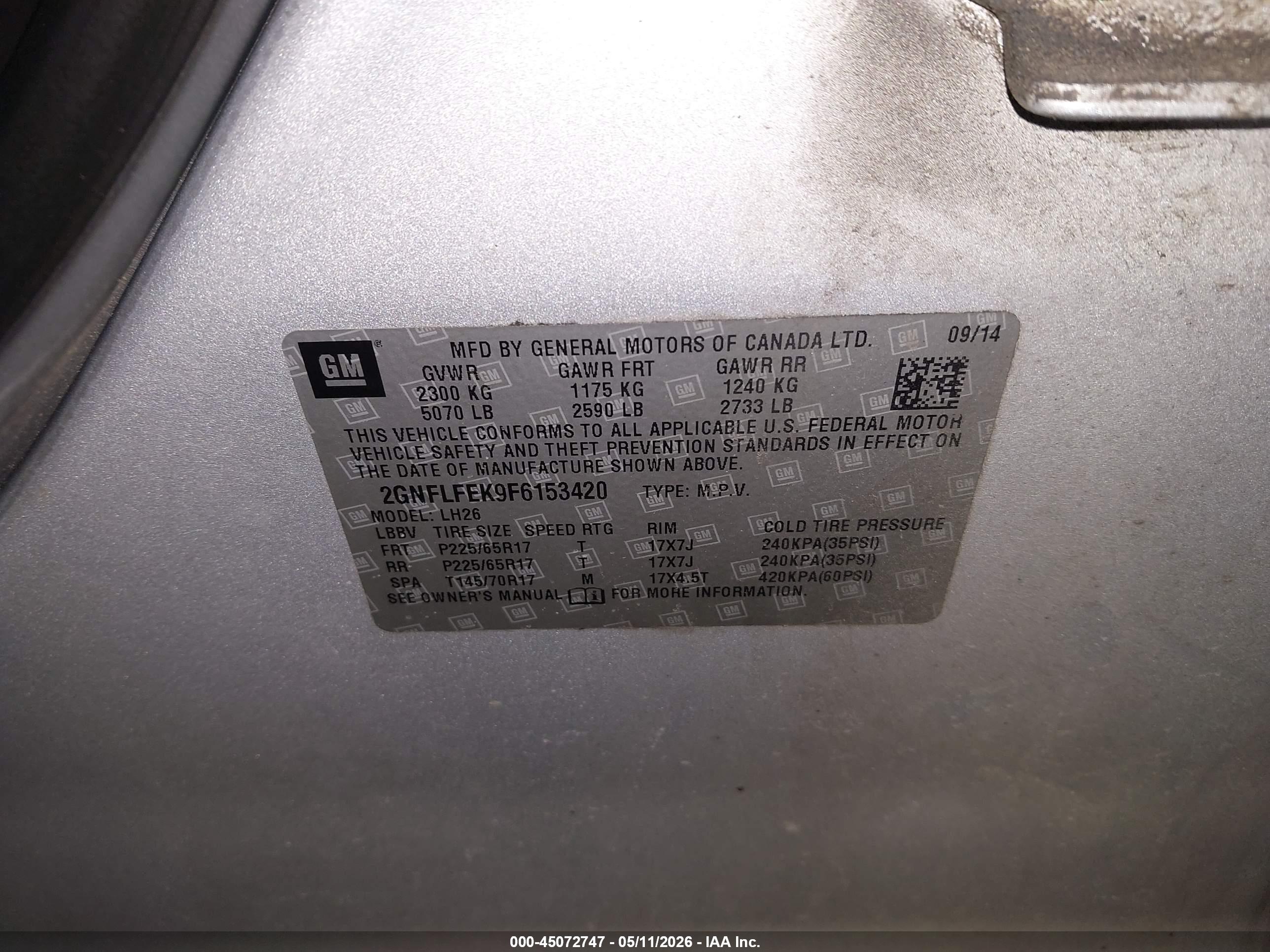 CHEVROLET EQUINOX image 9