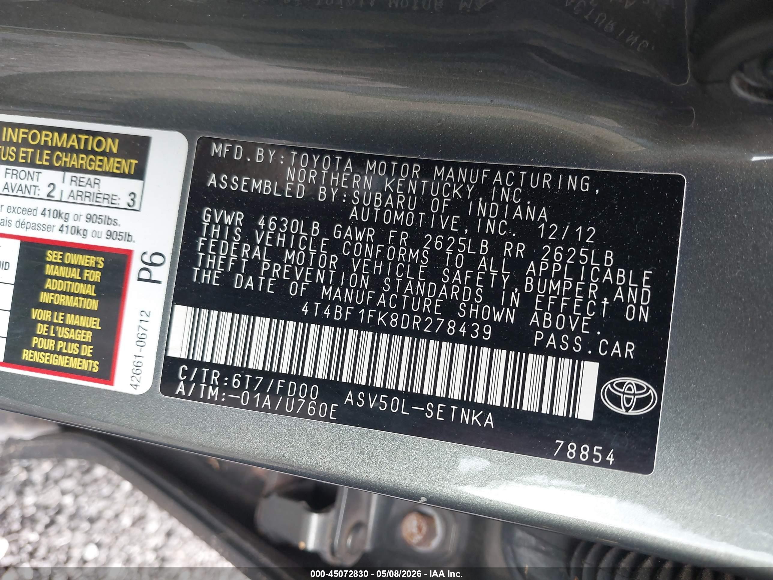 TOYOTA CAMRY image 9