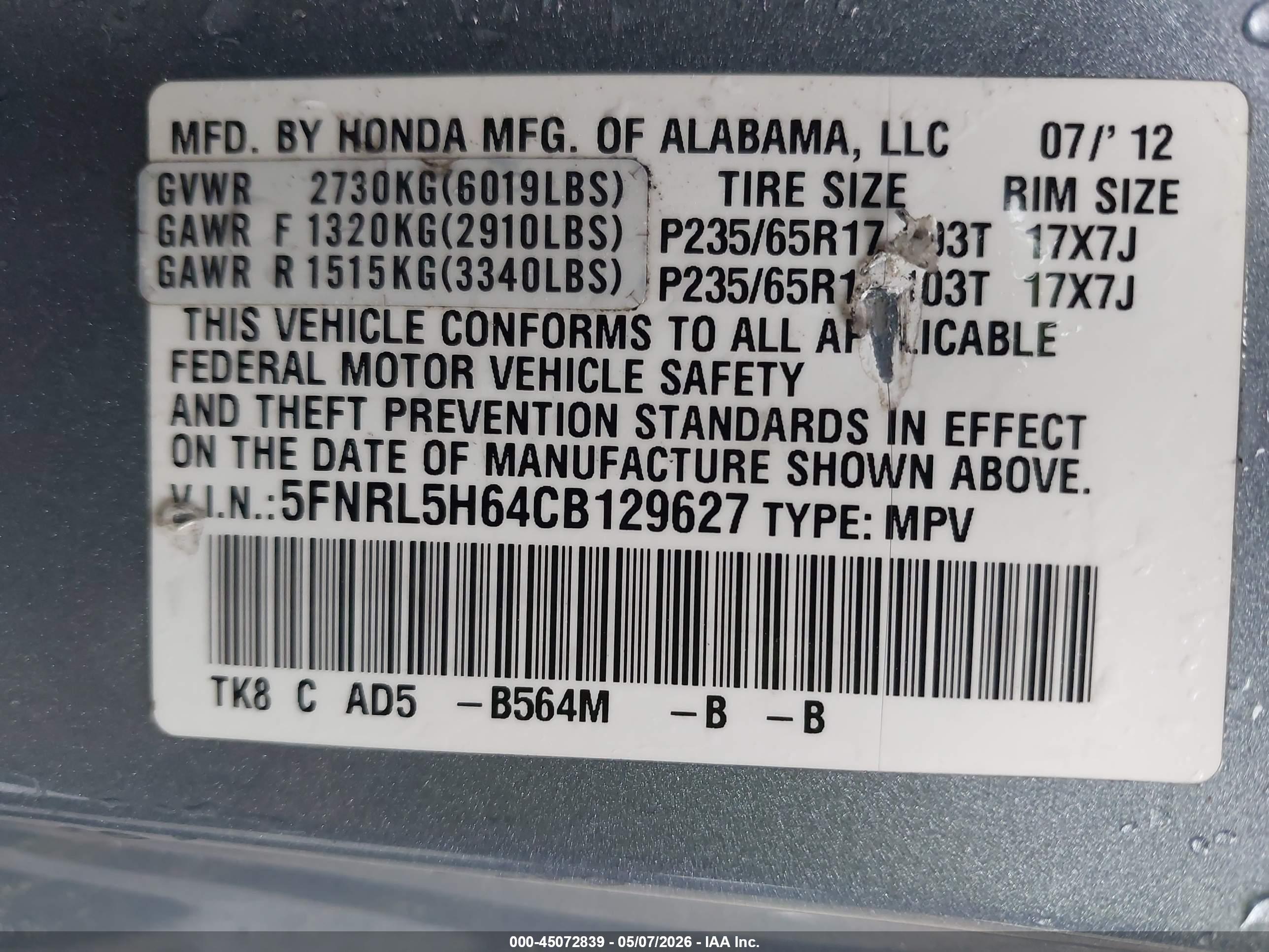 HONDA ODYSSEY image 9