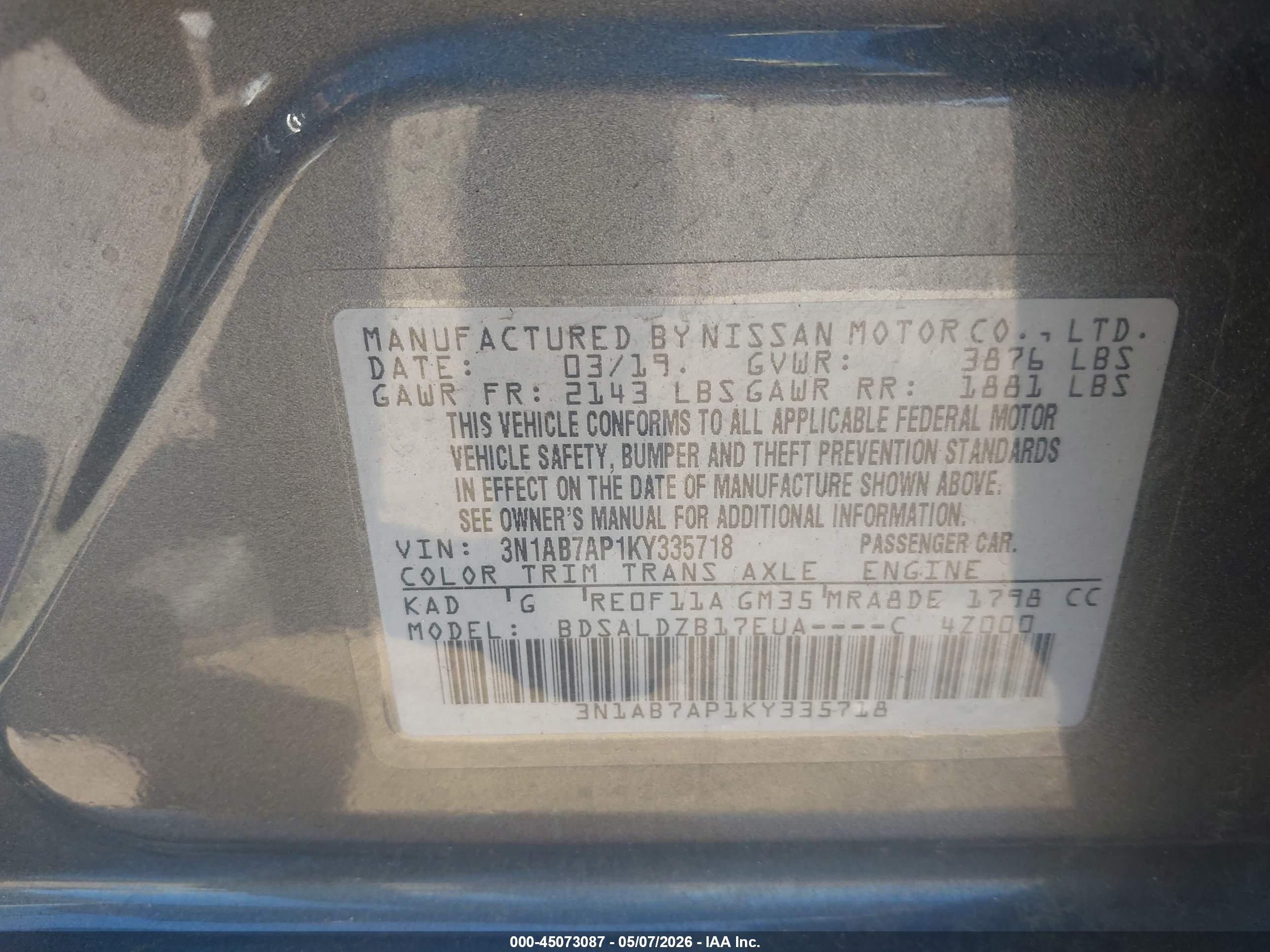 NISSAN SENTRA image 9