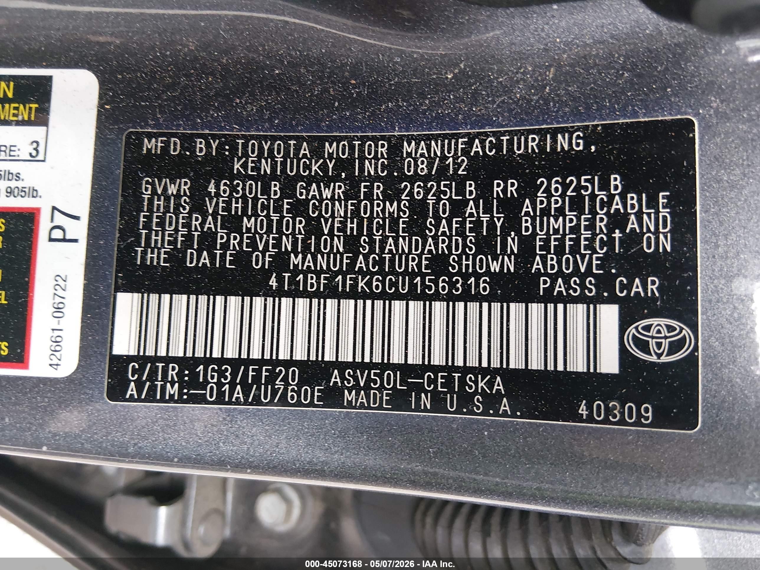 TOYOTA CAMRY image 9