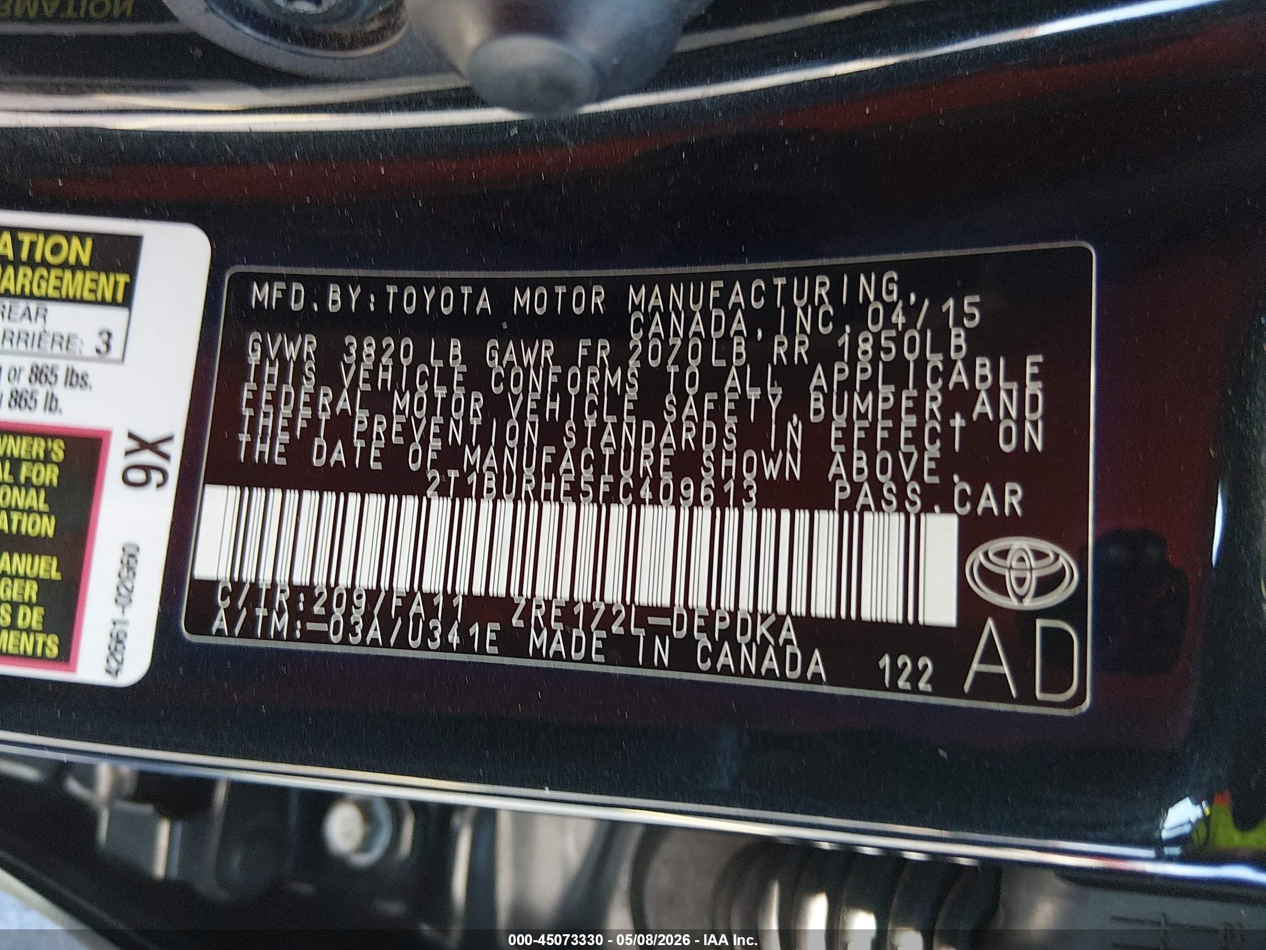 TOYOTA COROLLA image 9