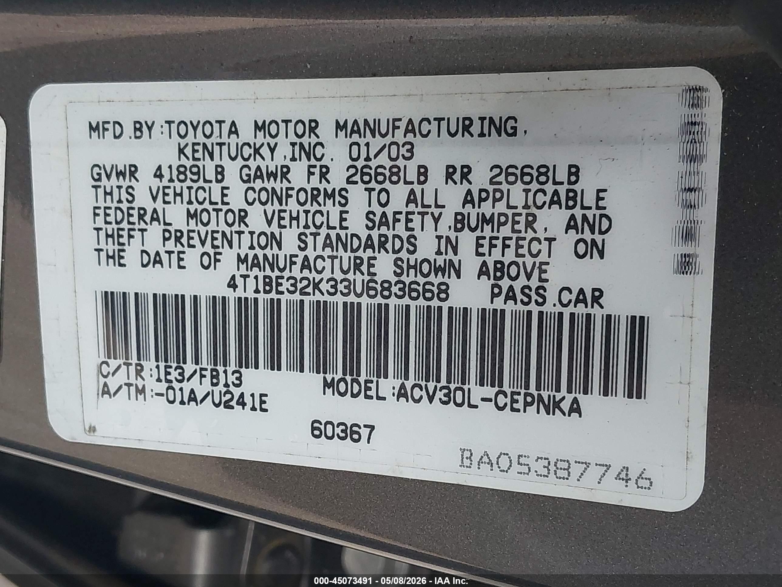 TOYOTA CAMRY image 9