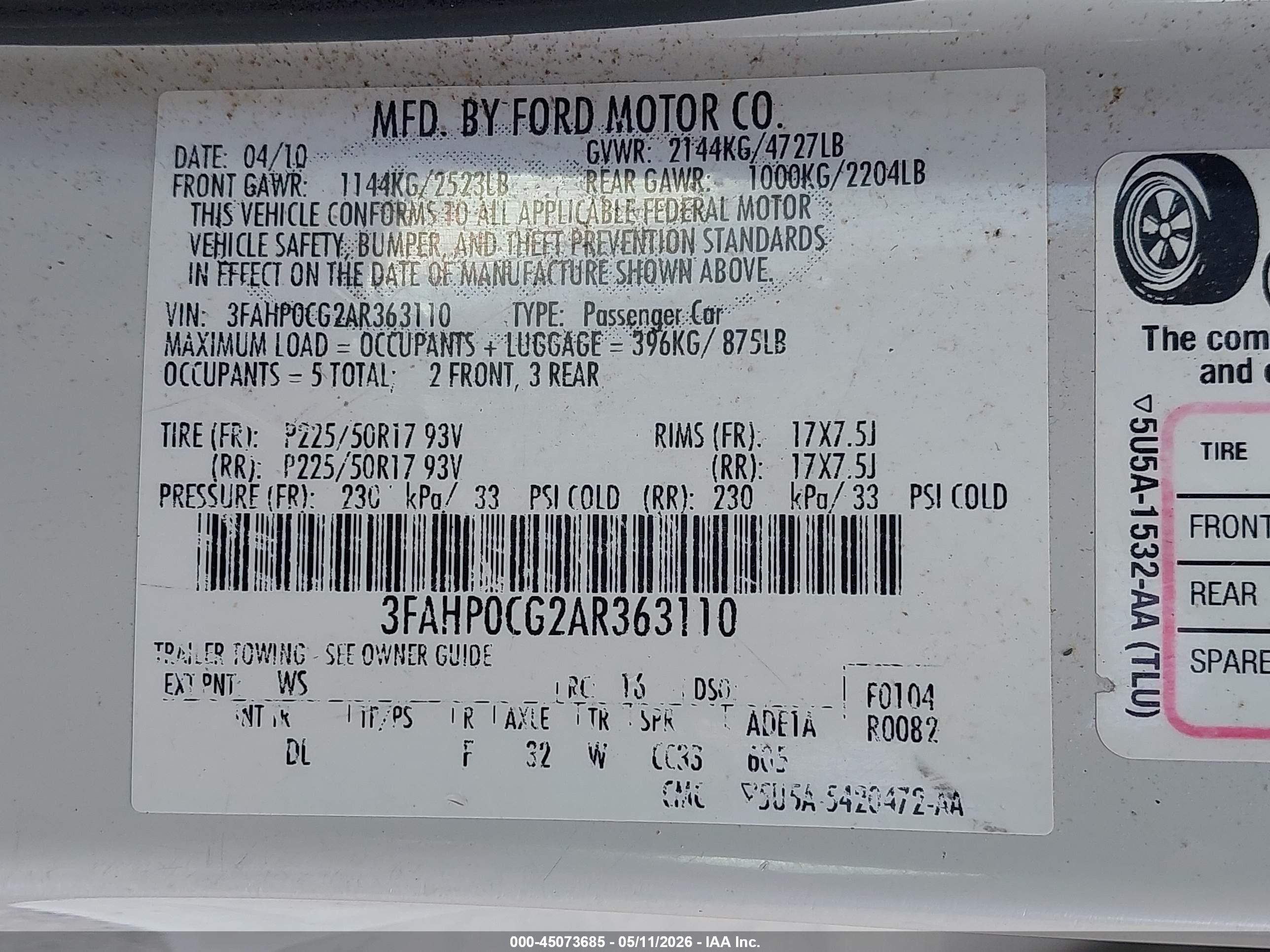 FORD FUSION image 9