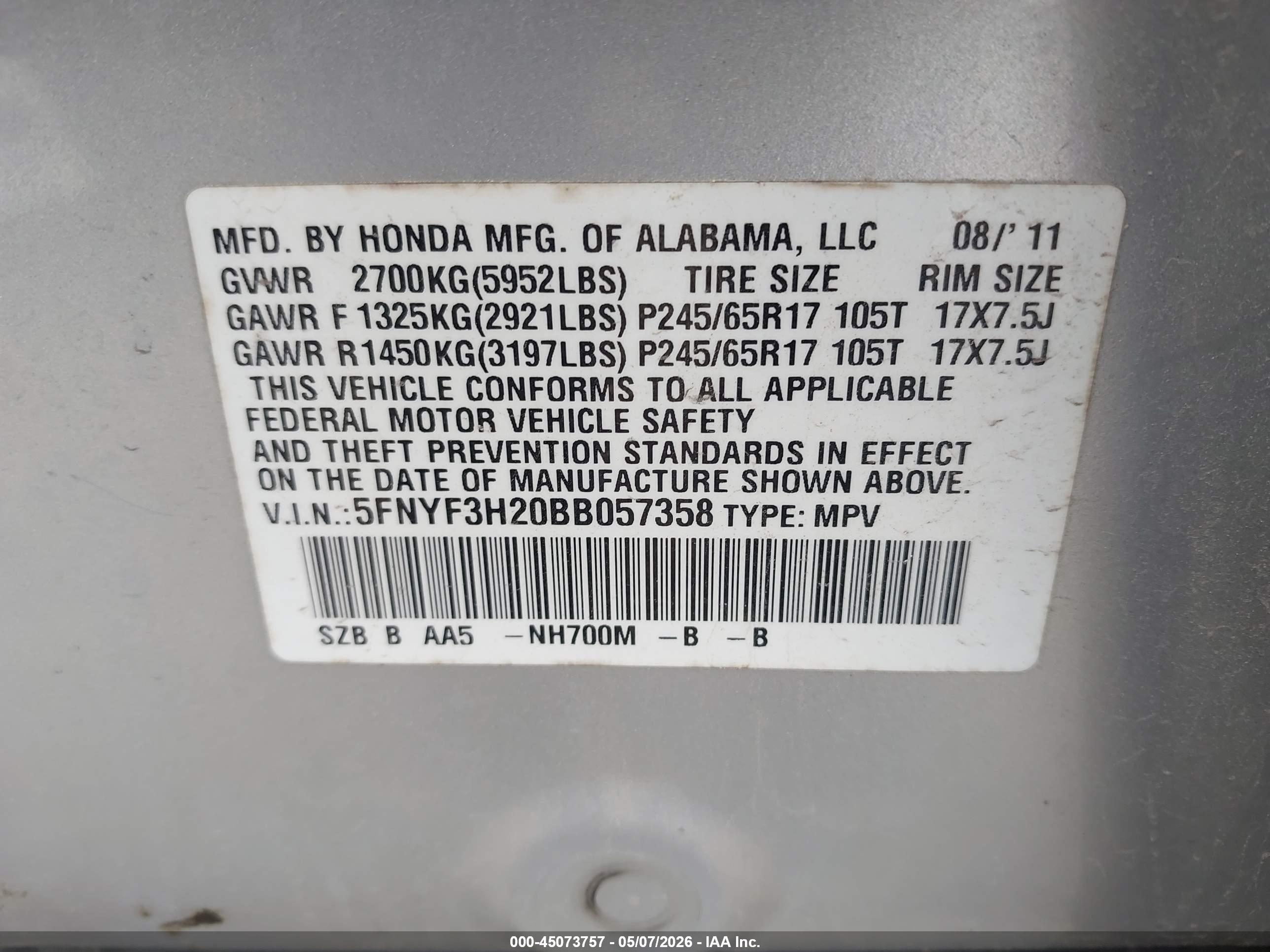 HONDA PILOT image 9
